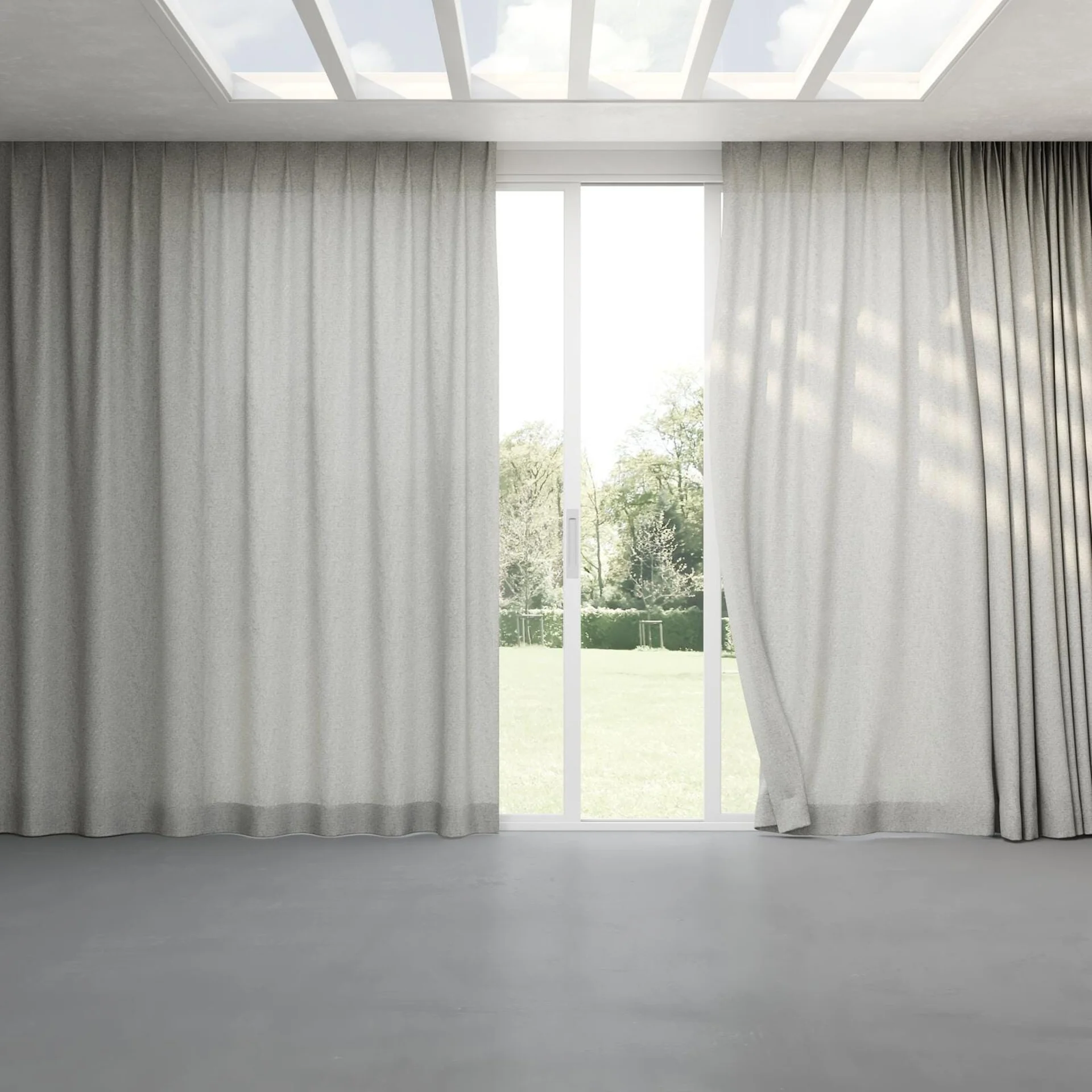 Full view of Envoy 2 Flint 320cm, pinch pleat