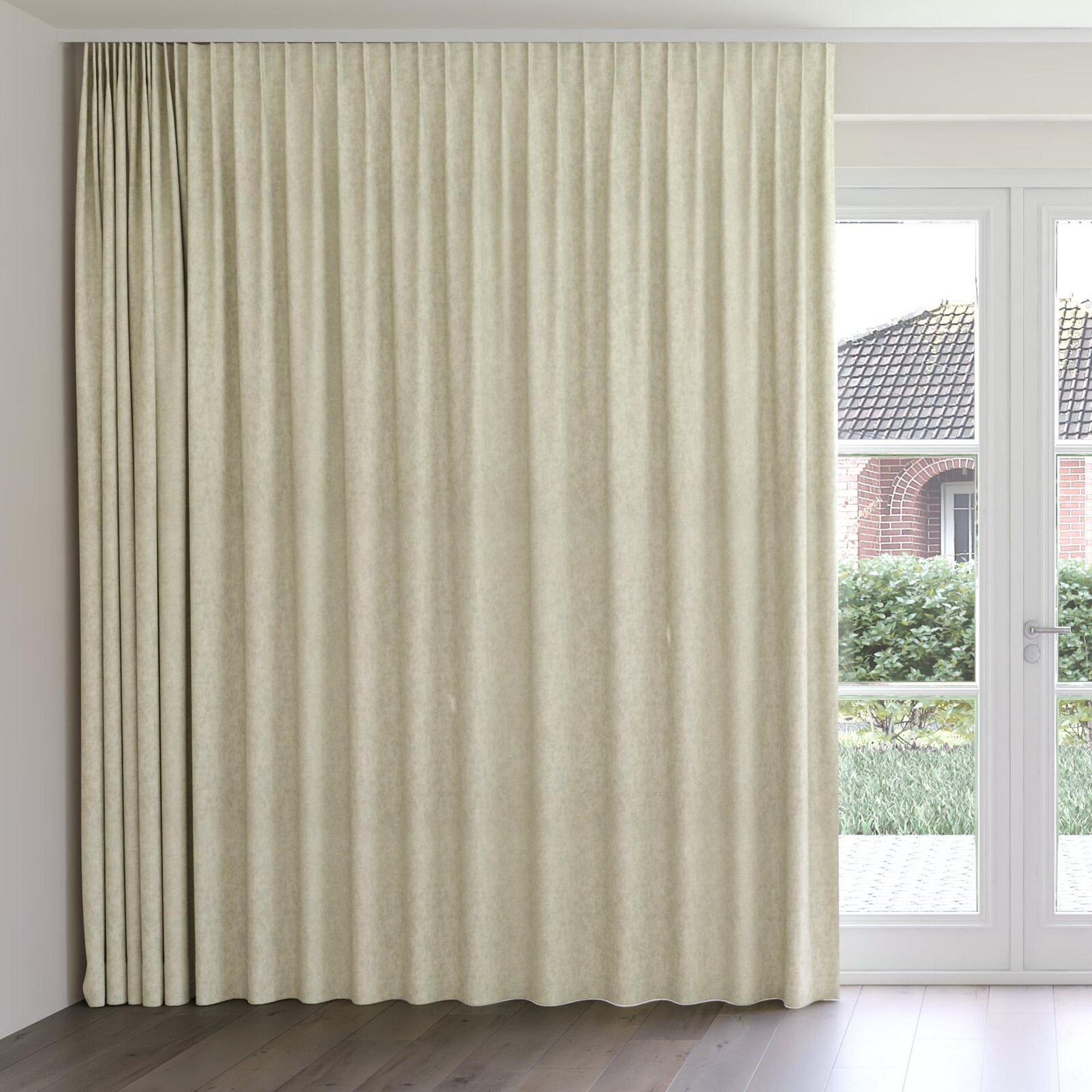 Front view of Renaissance Sand, on curtain rail