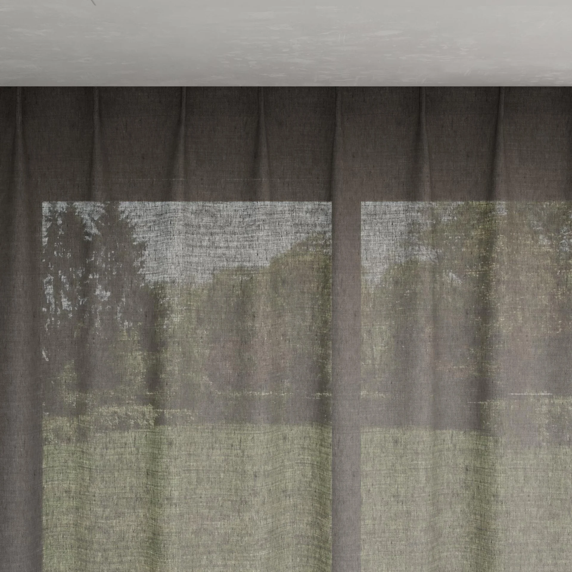 Top view of Balance Shadow, pinch pleat