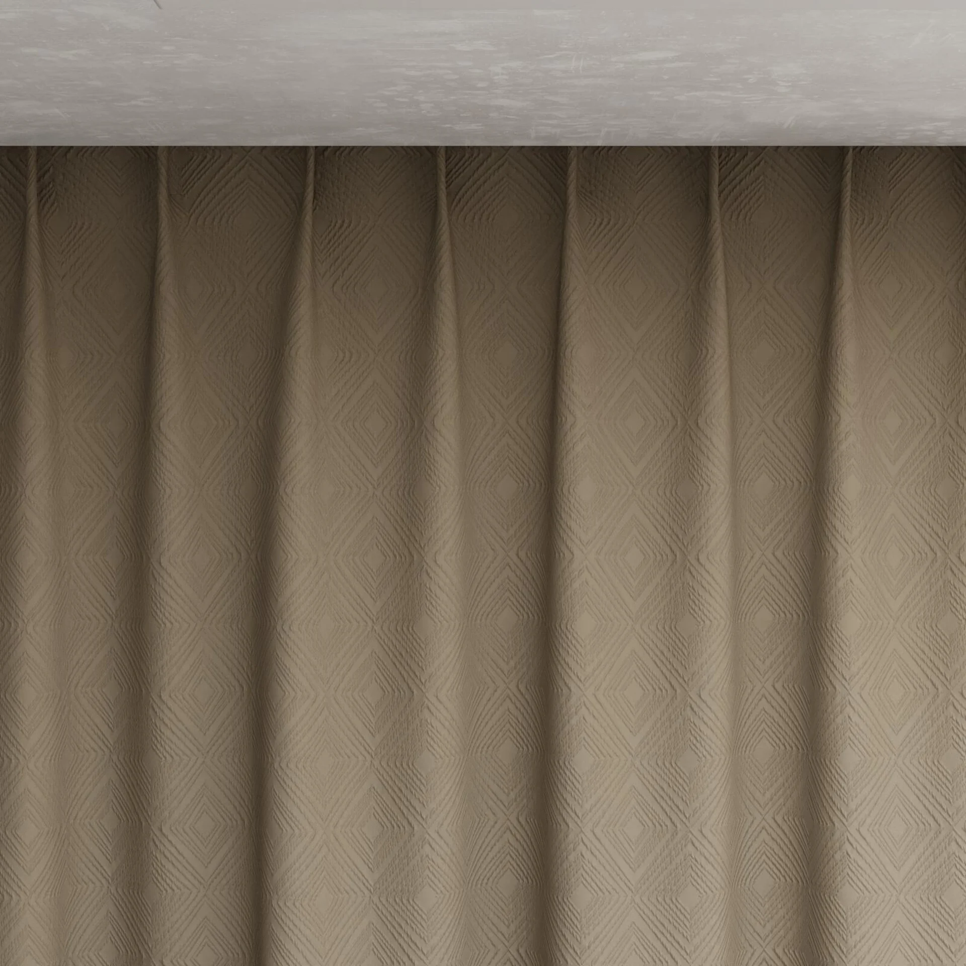 Top view of Senza Nickel, pinch pleat