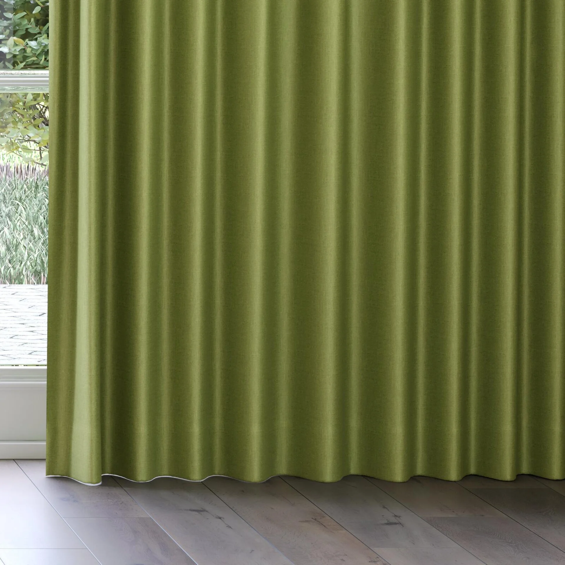 Bottom view of Tonga Grass, on curtain rail