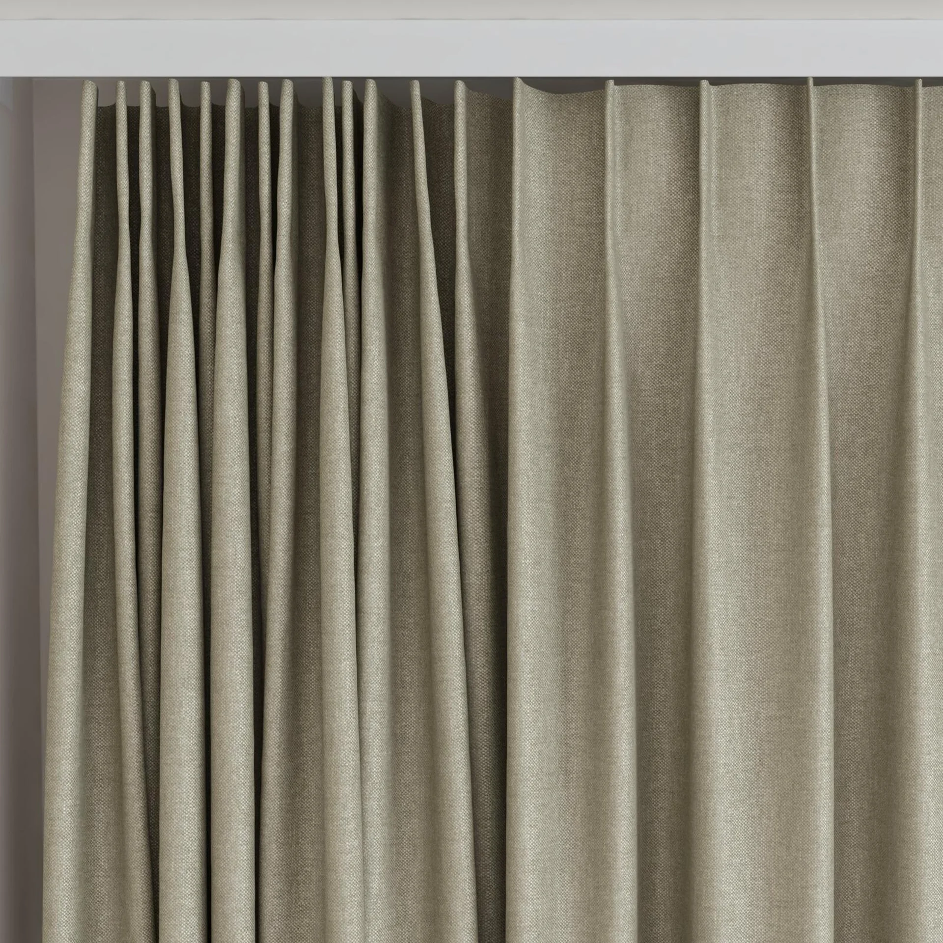 Top view of Perfecto Cement, on curtain rail