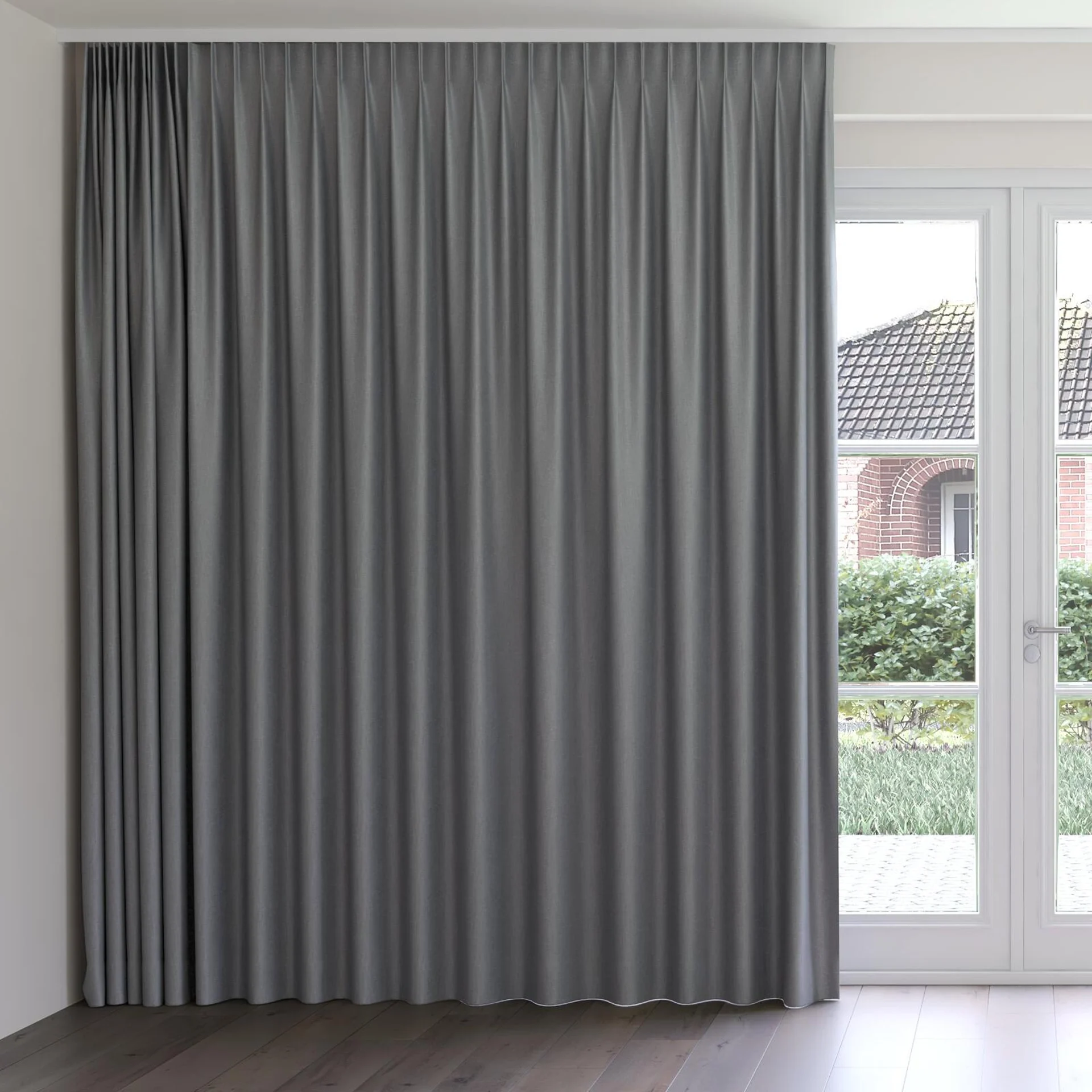 Front view of Matrix FR Iron, on curtain rail