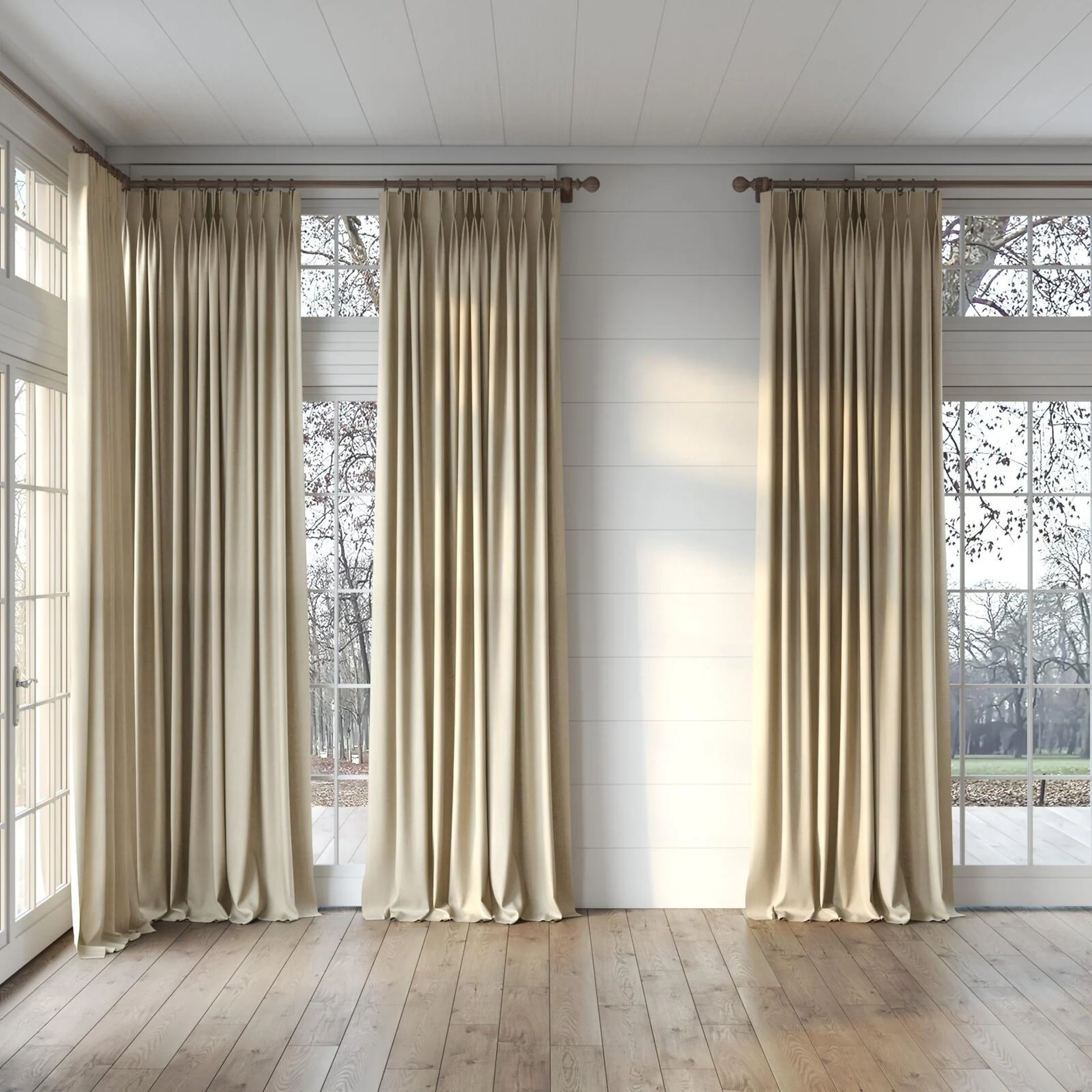 Full view of Lexicon Stone, puddled, on curtain rod