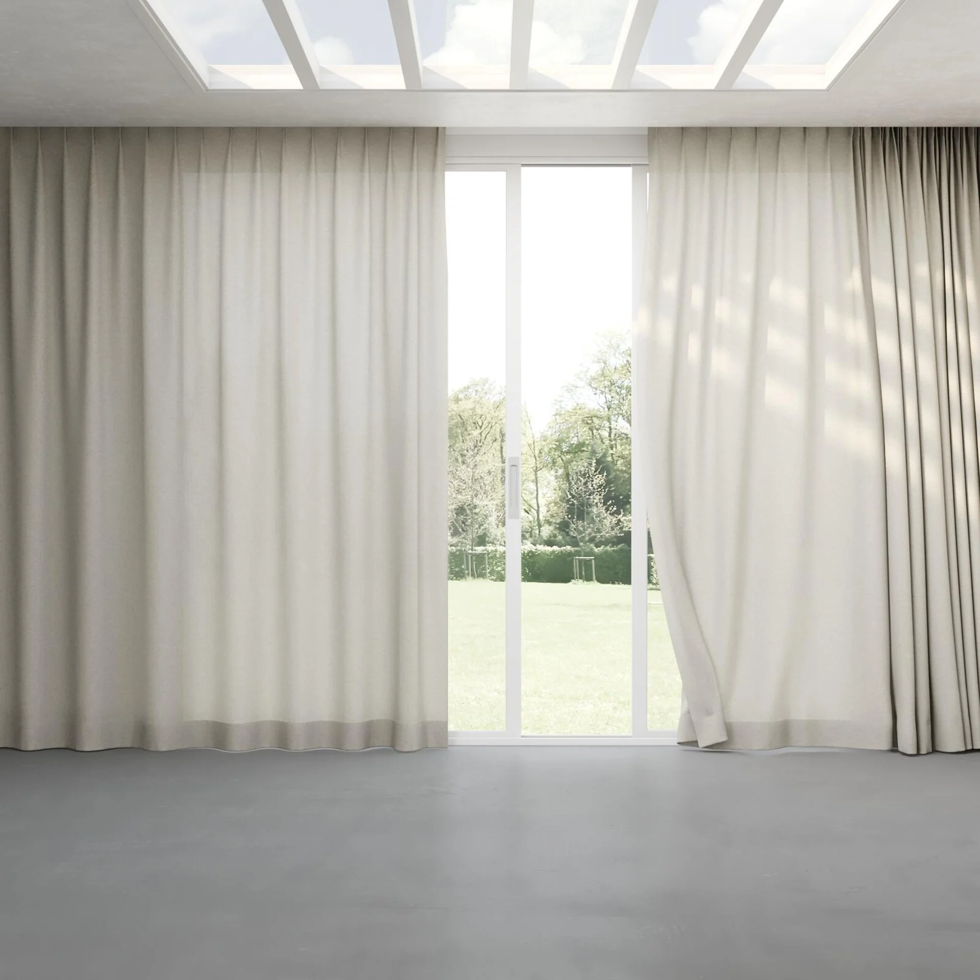 Full view of Envoy 2 Dew 320cm, pinch pleat