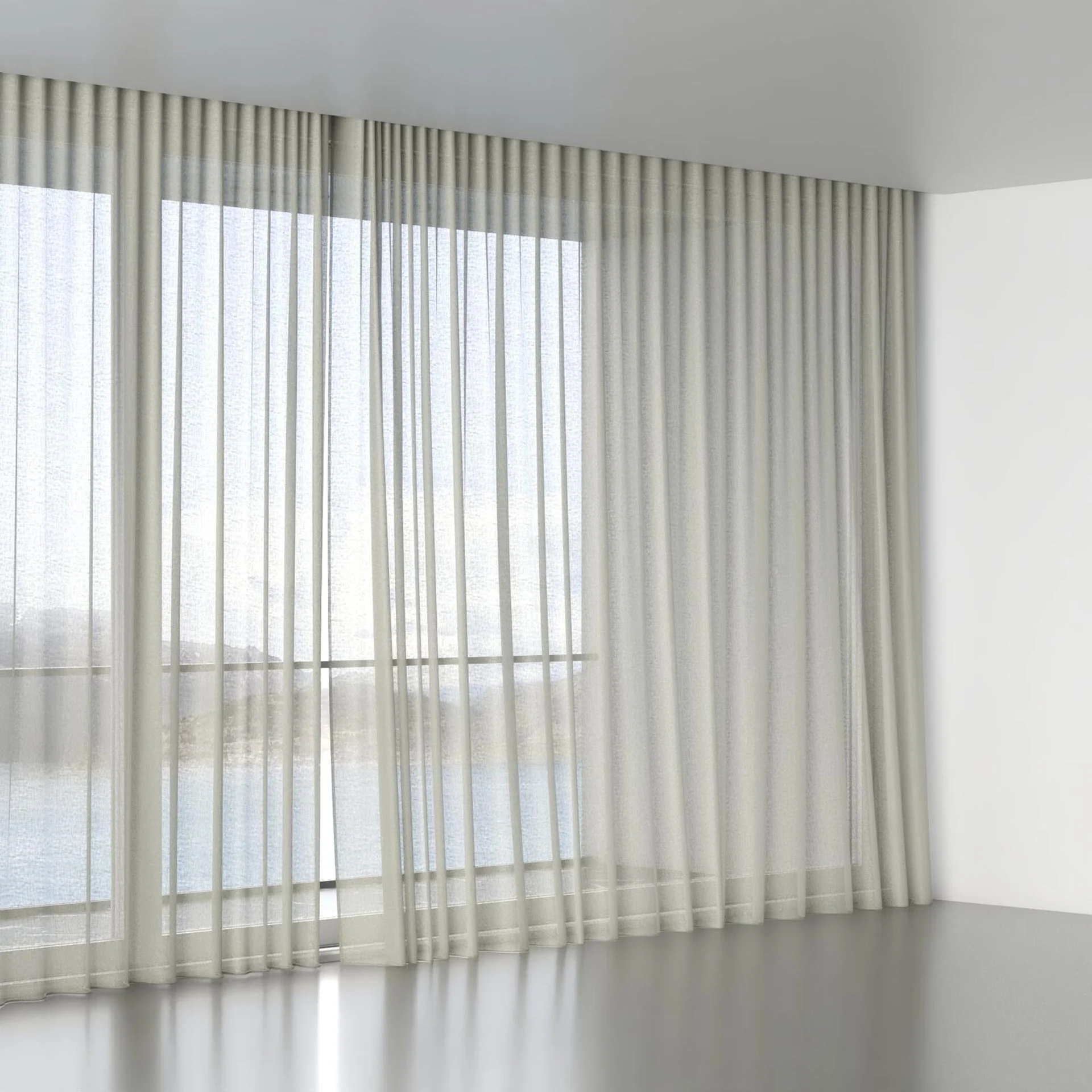 Full view of Laconia Air Willow, wave pleat