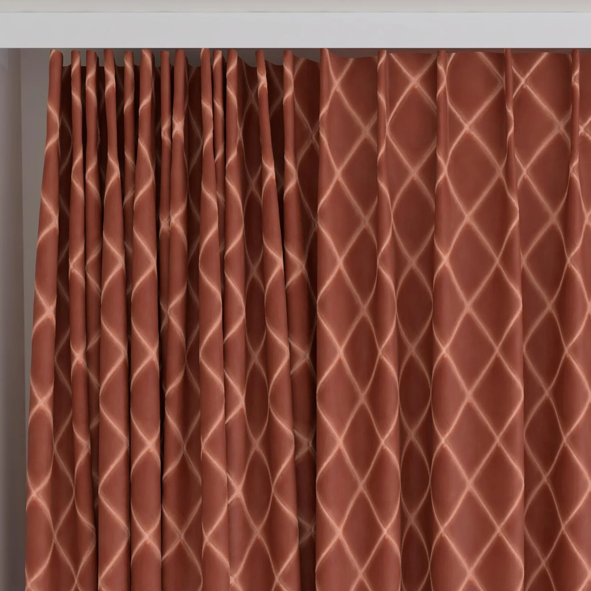 Top view of Pantheon Glow, on curtain rail