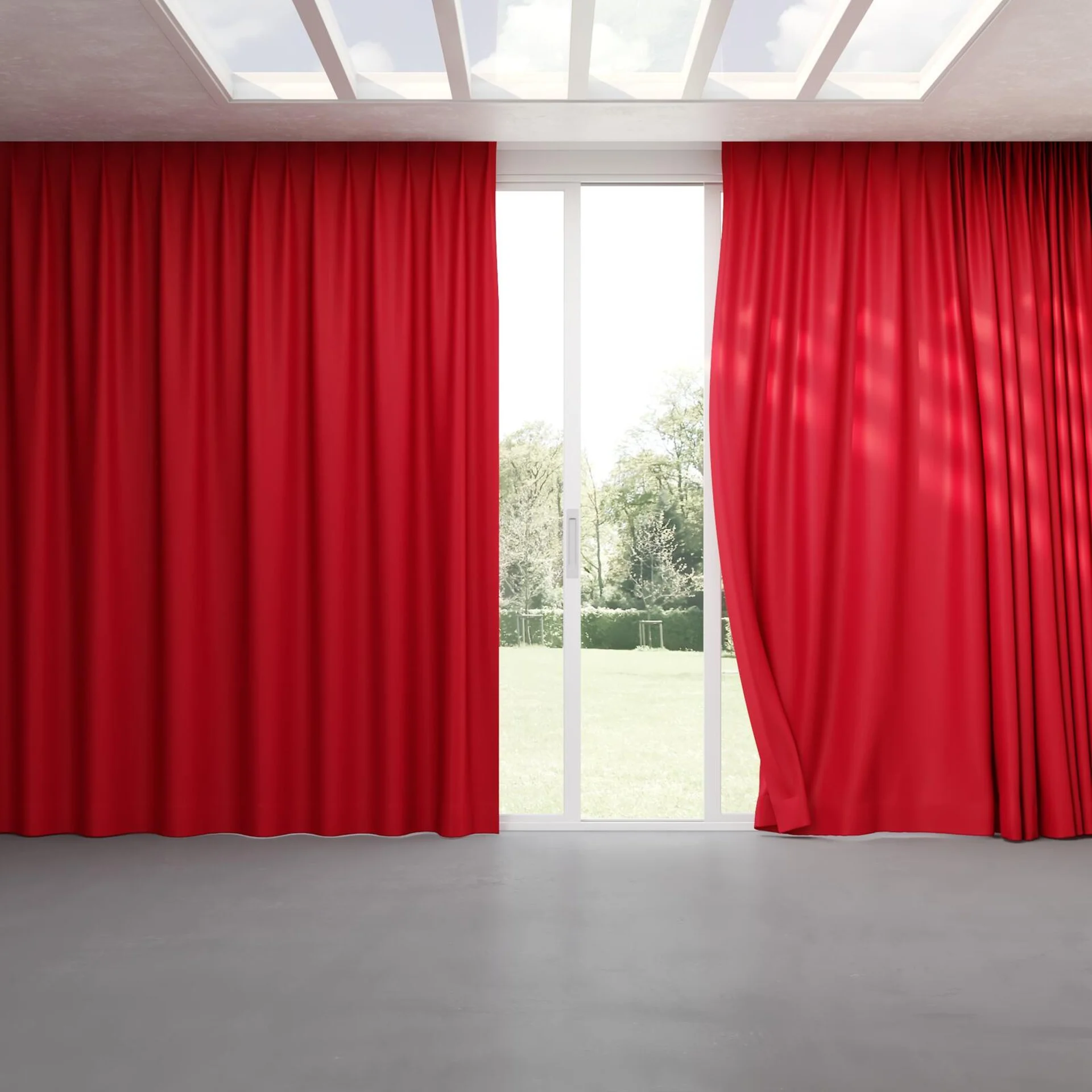 Full view of Blockbuster Ribbon, pinch pleat