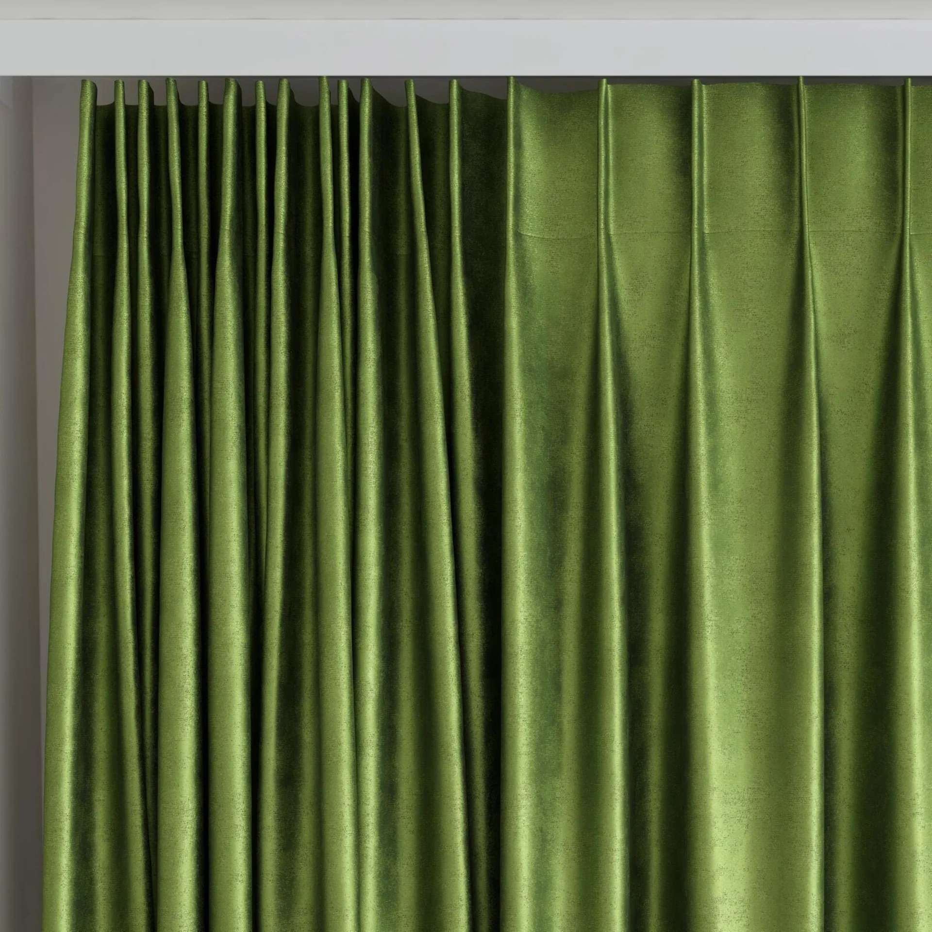 Top view of Fizz Cactus, on curtain rail