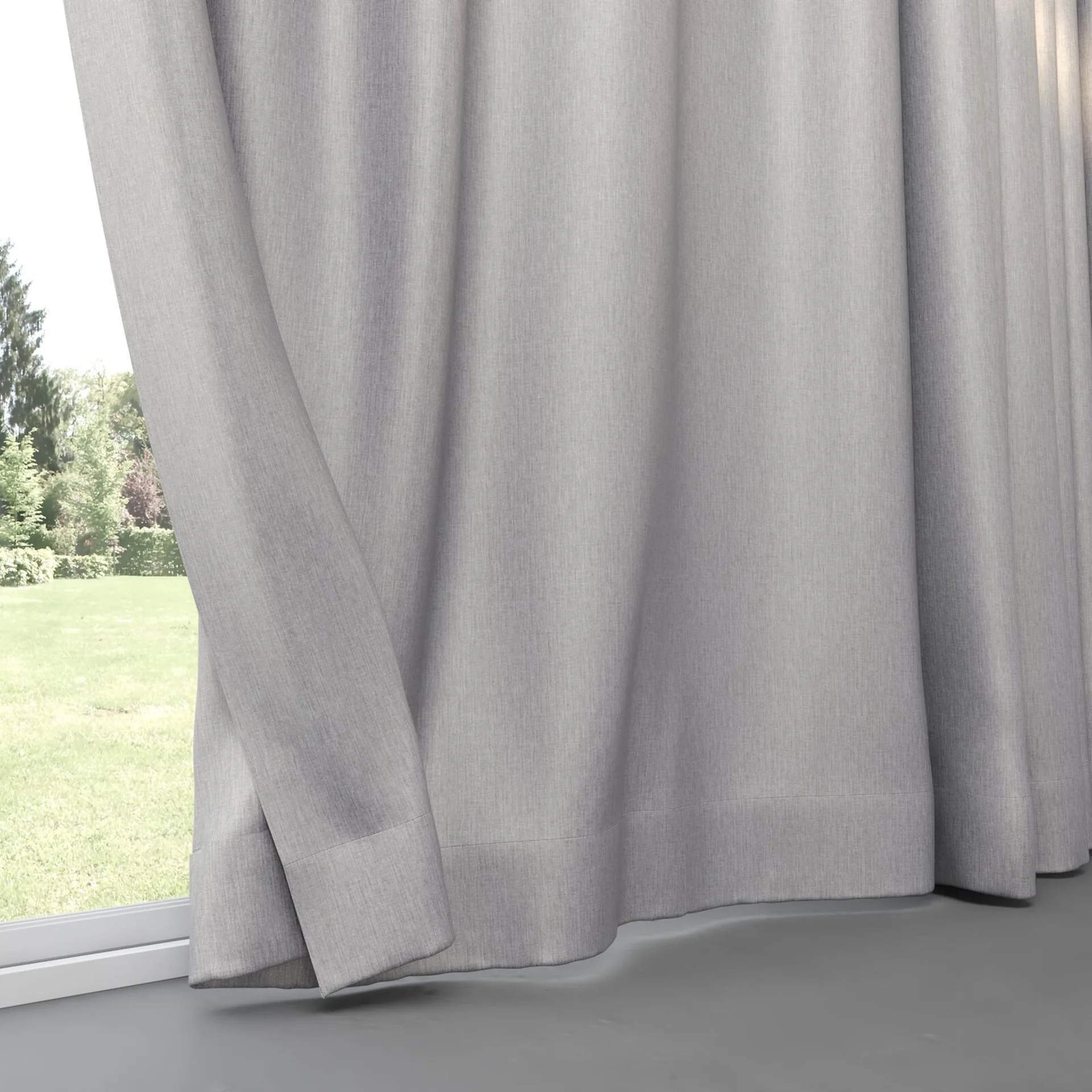 Bottom view of Matrix Silver, pinch pleat