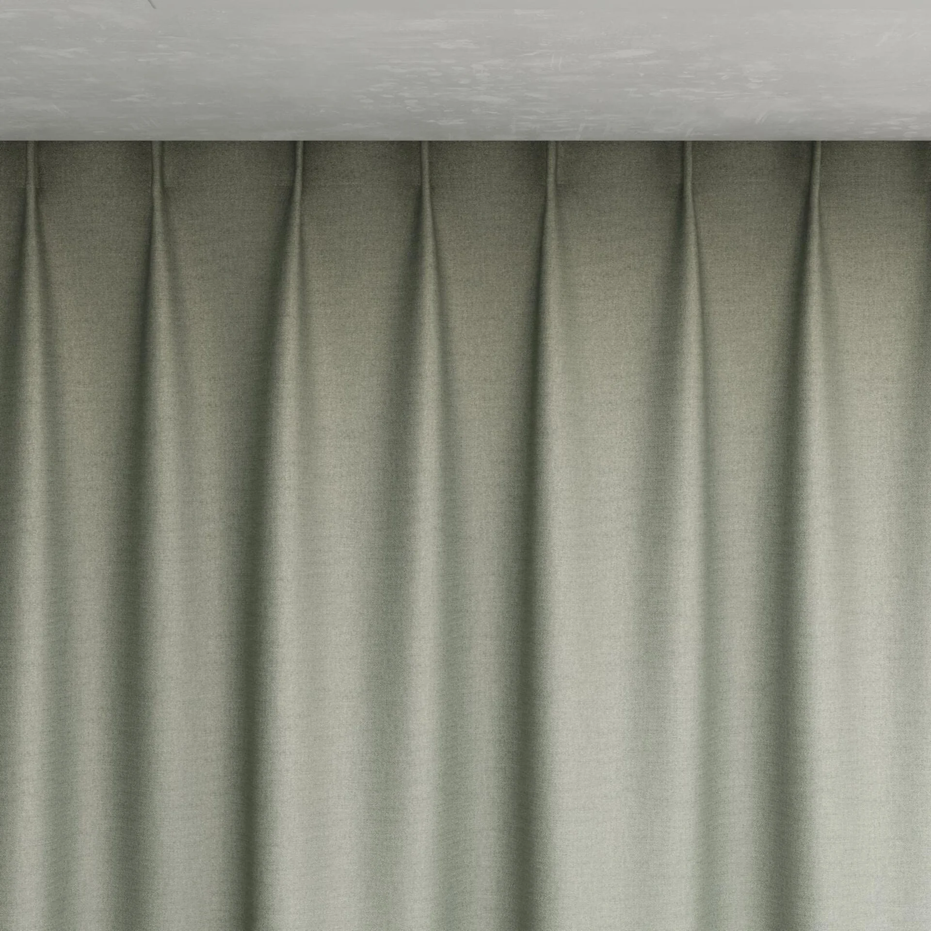 Top view of Eclipse Blackout Celadon, pinch pleat