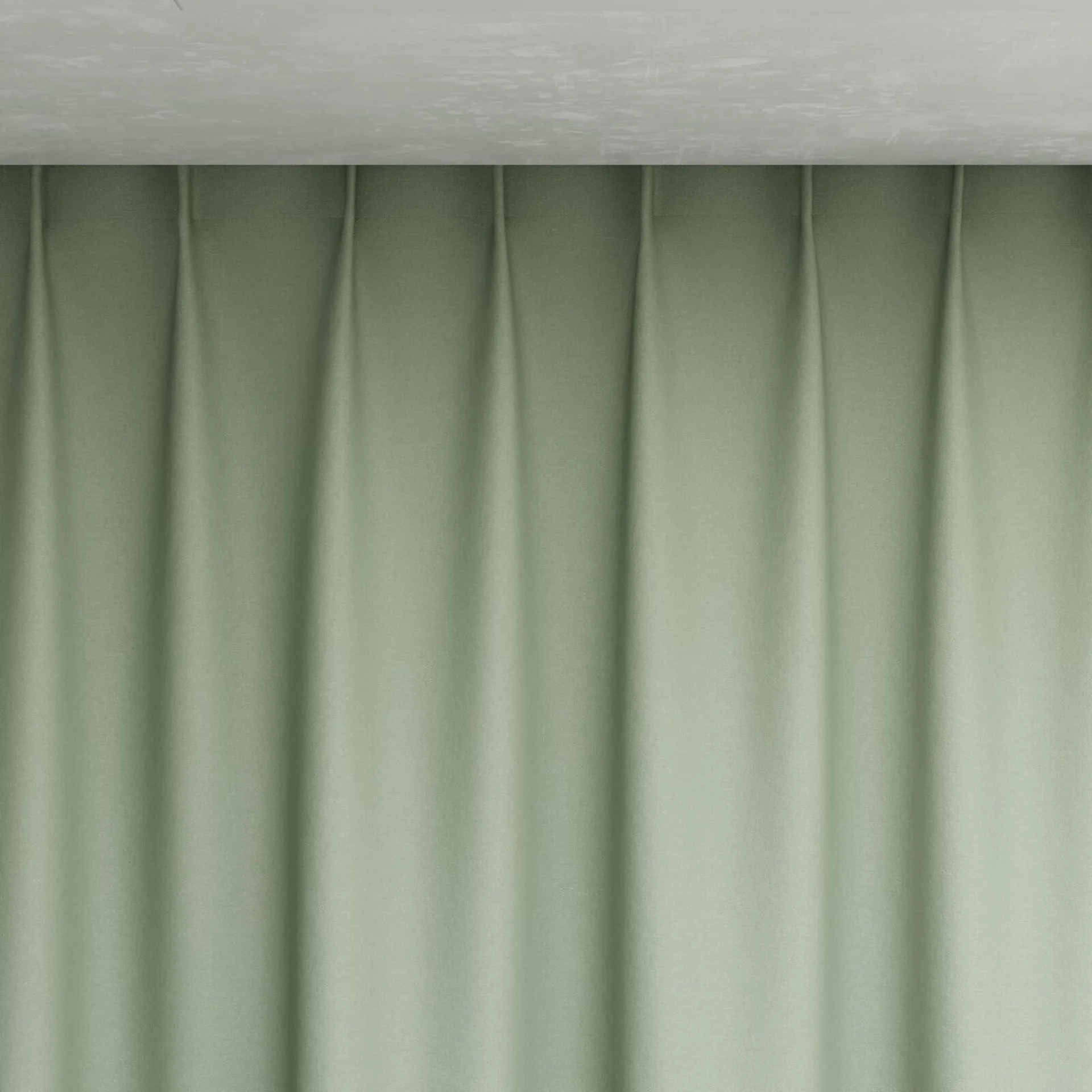Top view of Brugge Mint, pinch pleat