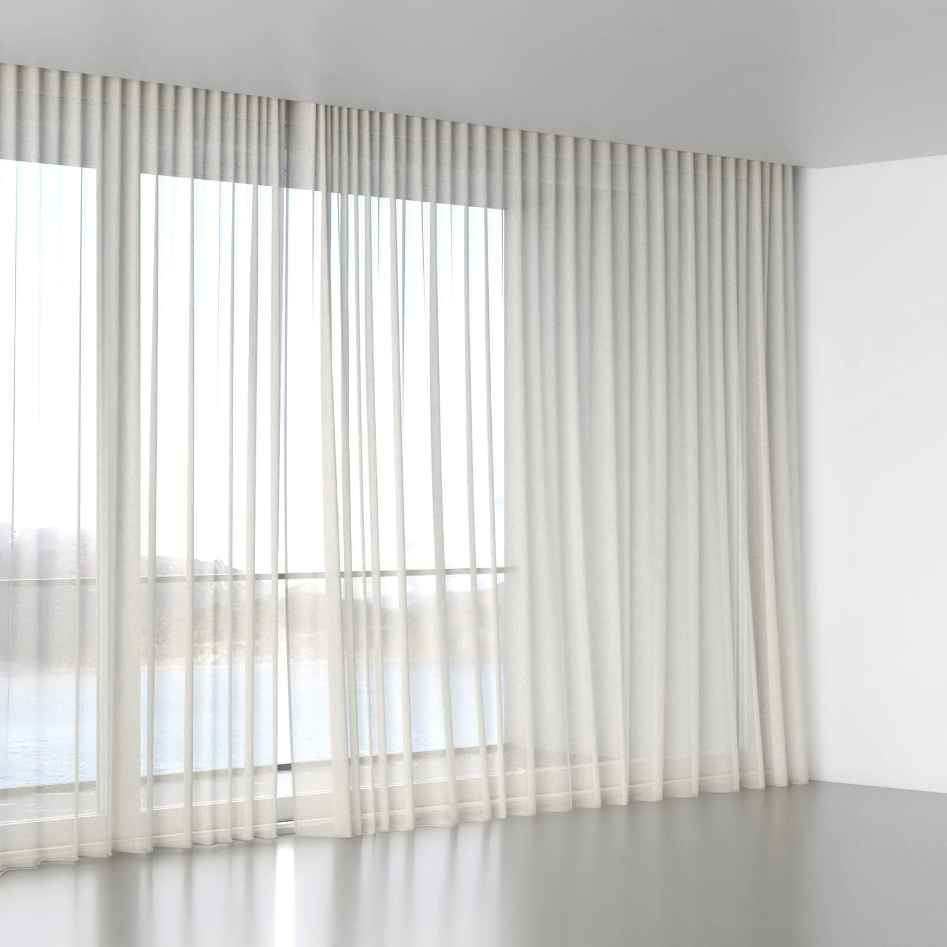 Full view of Lilian Whisper, wave pleat