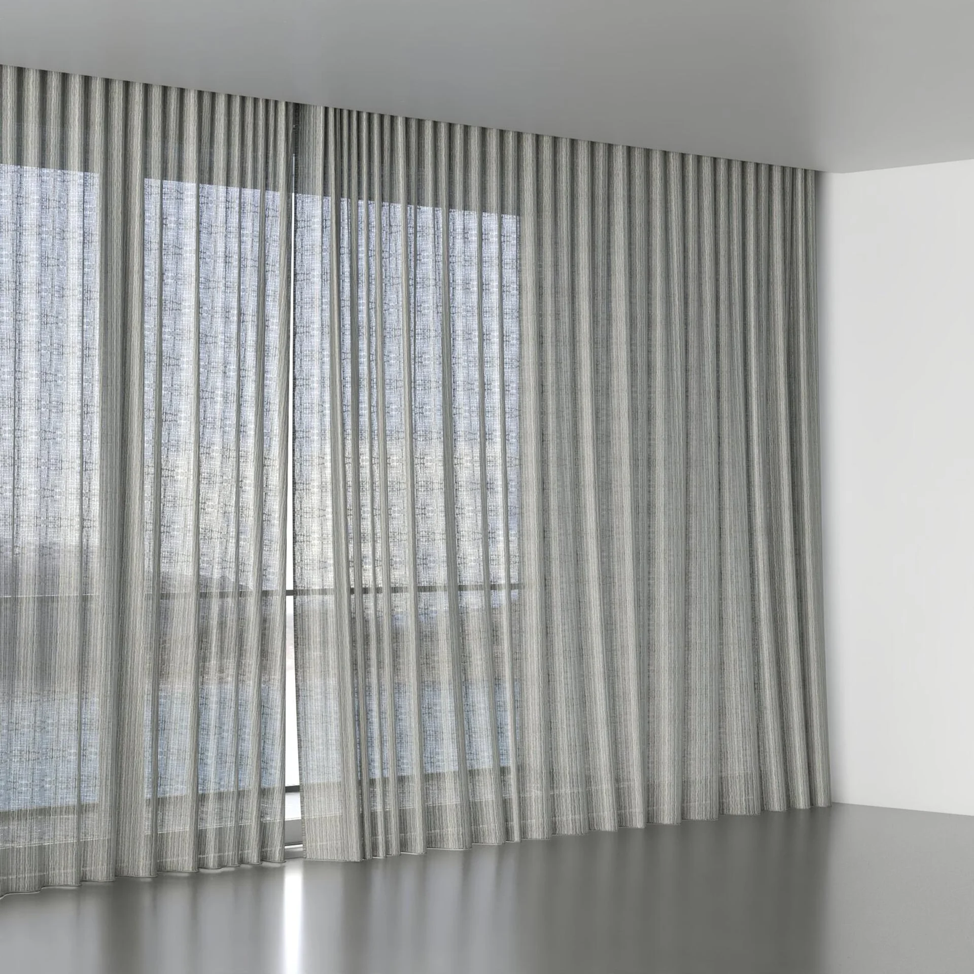 Full view of Impressionism Elephant, wave pleat
