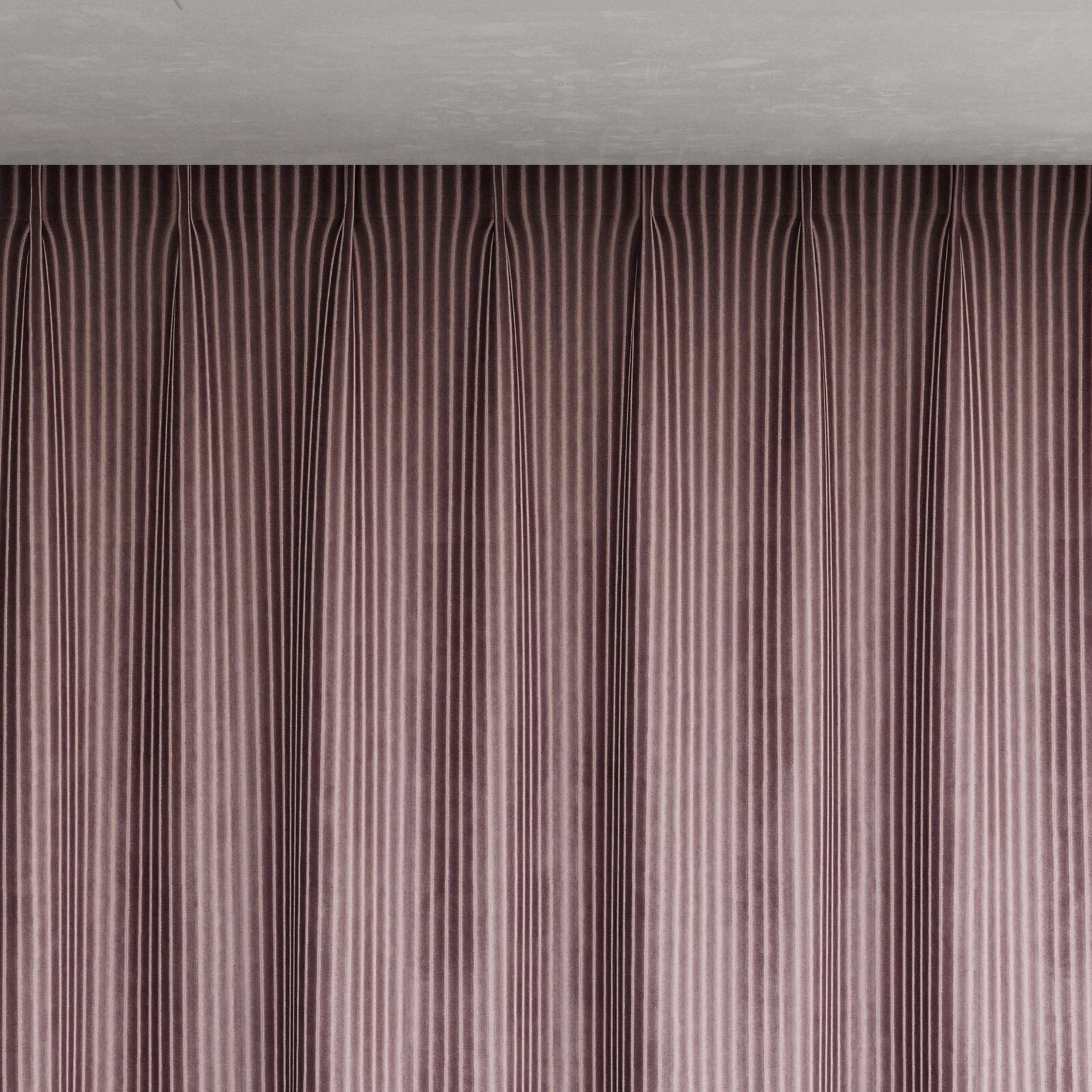 Top view of Embrace Plum, pinch pleat