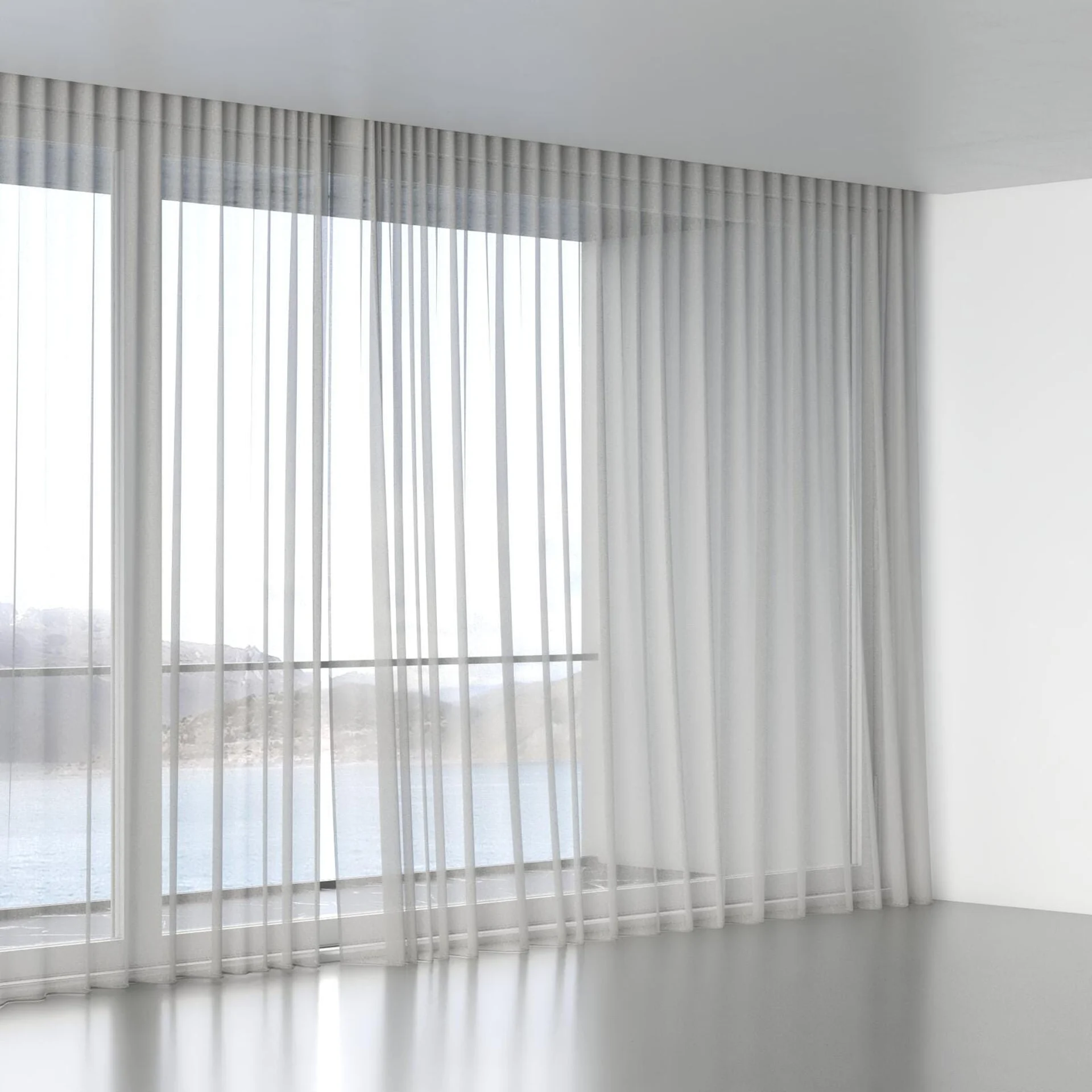 Full view of Kanji Cloud, wave pleat