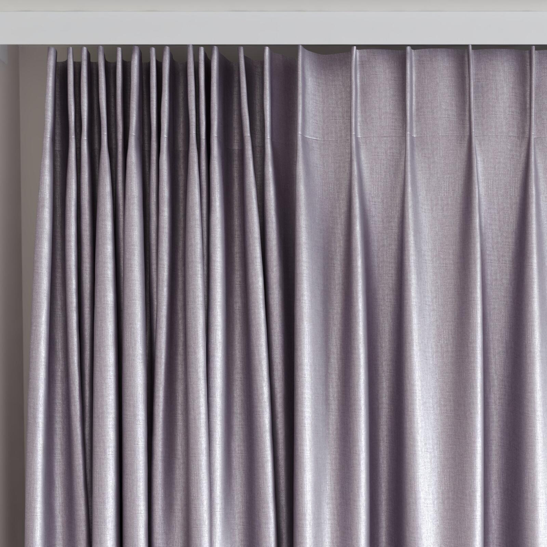 Top view of Consul Violet, on curtain rail