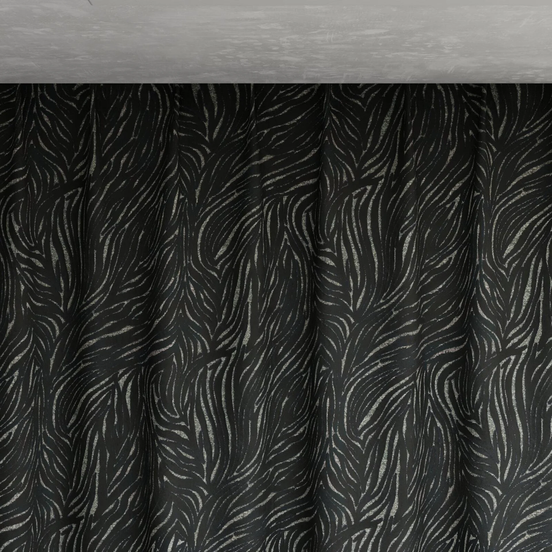 Top view of Principal Petrol, pinch pleat