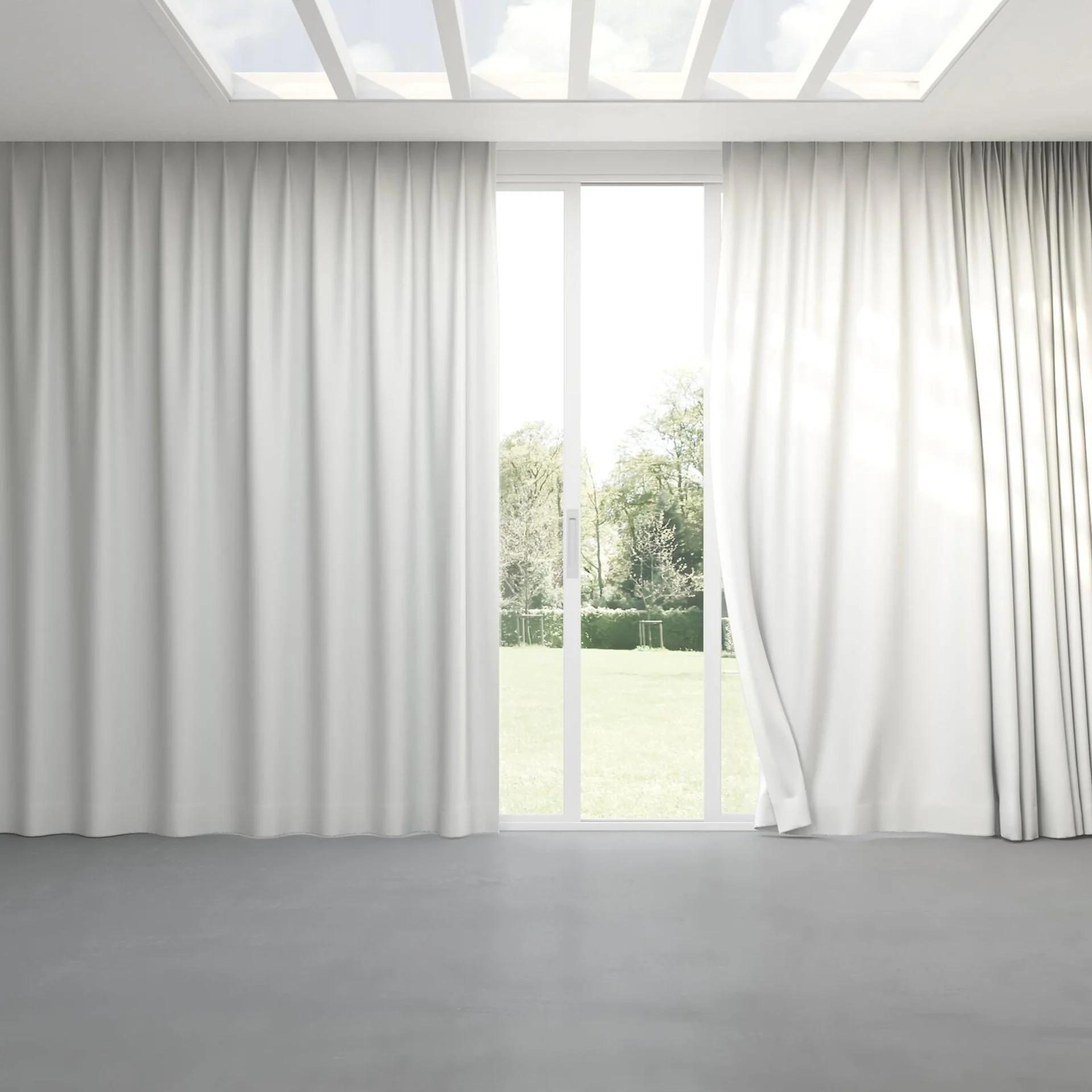 Full view of Colourwash Eco Sugar, pinch pleat