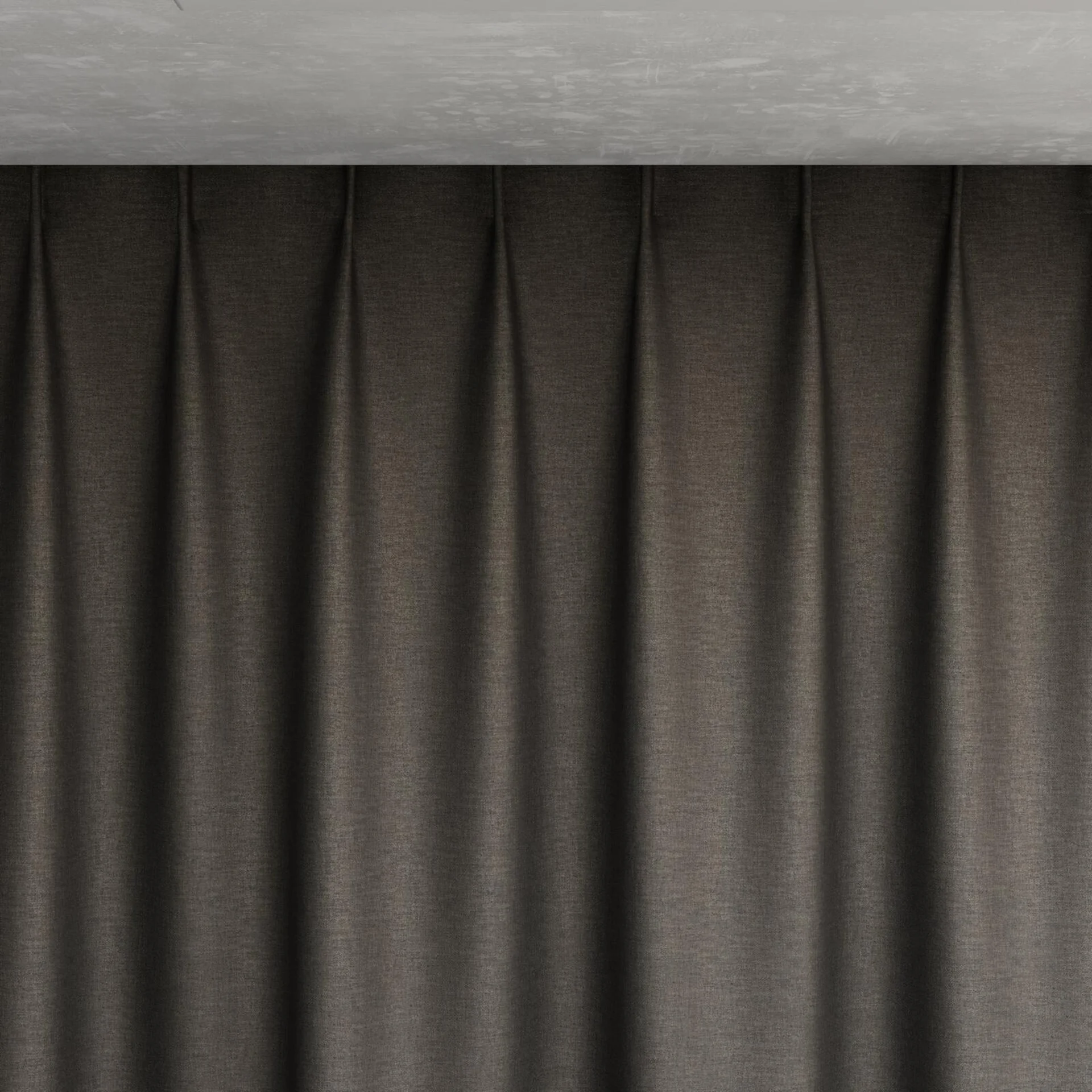 Top view of Eclipse FR Blackout Charcoal, pinch pleat