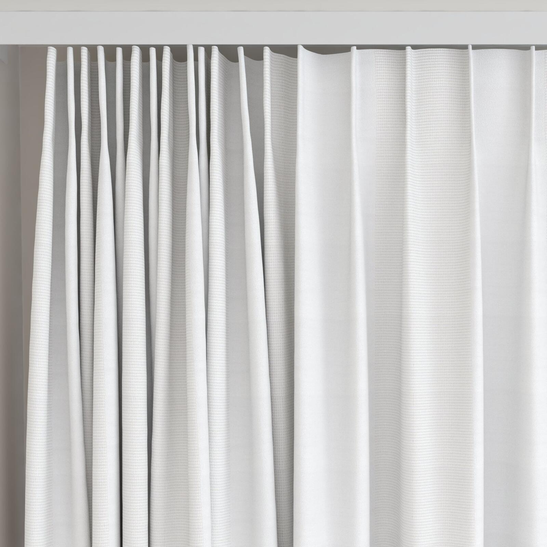Top view of Borneo Uncoated Oyster, on curtain rail