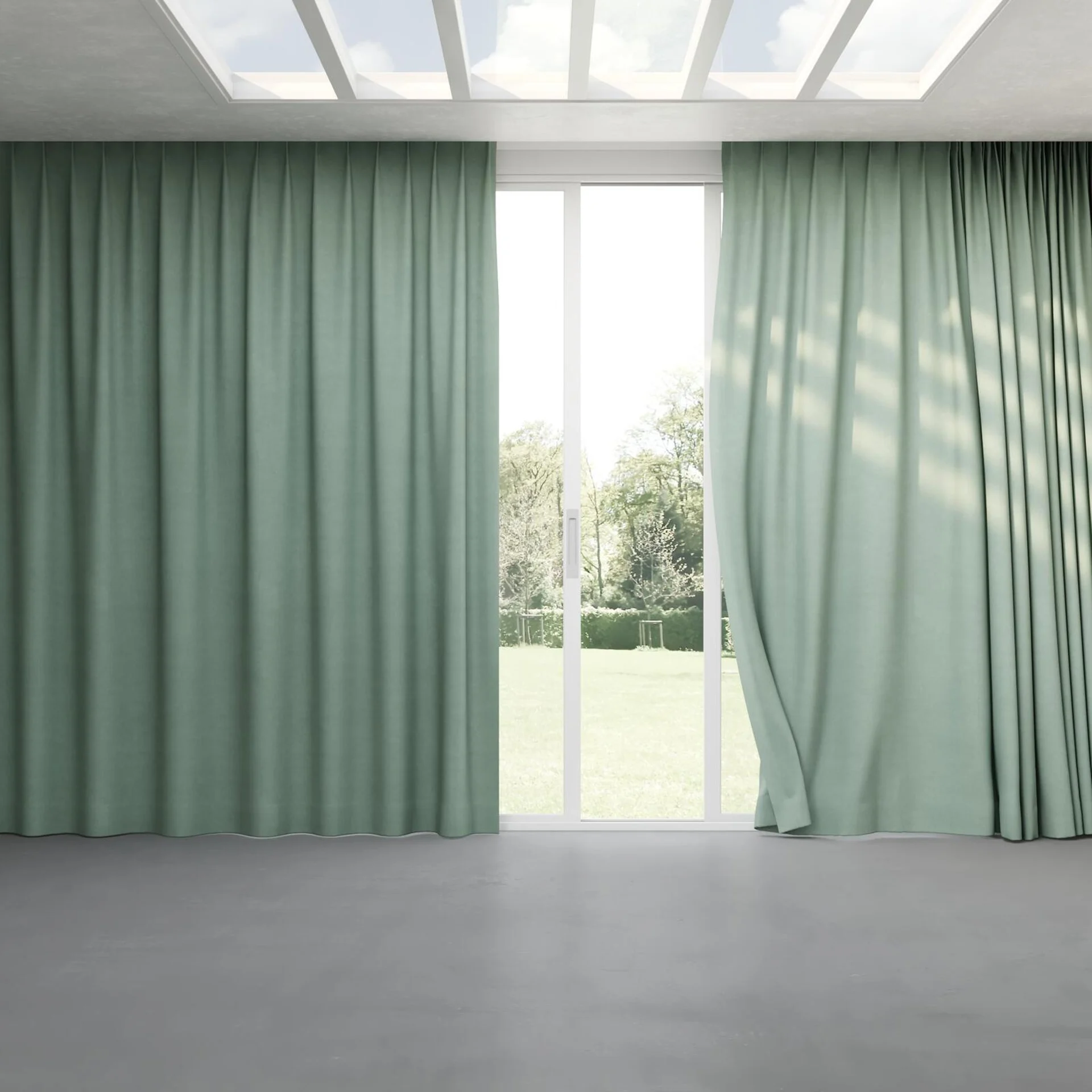 Full view of Lech Mineral, pinch pleat