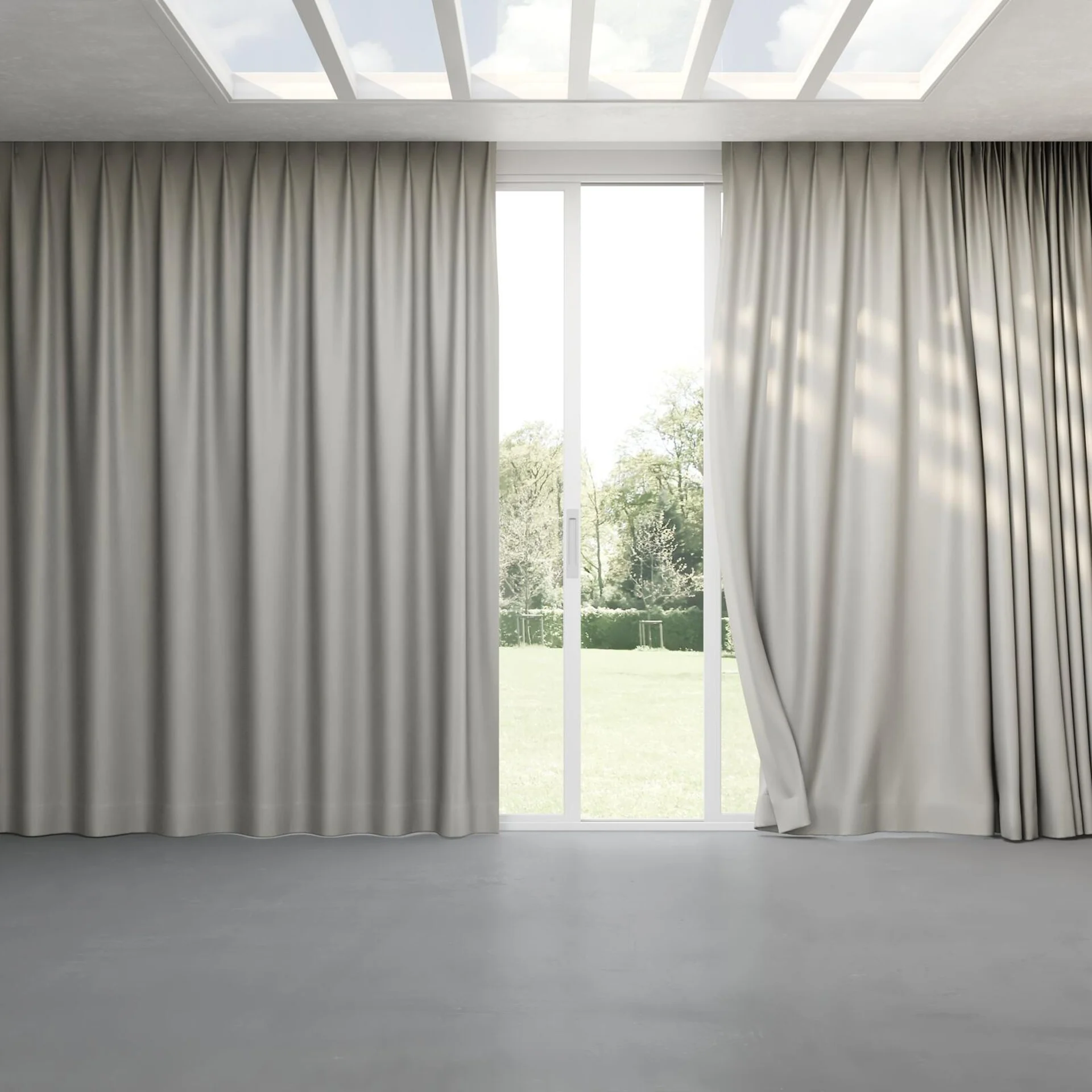 Full view of Matrix FR Overcast, pinch pleat