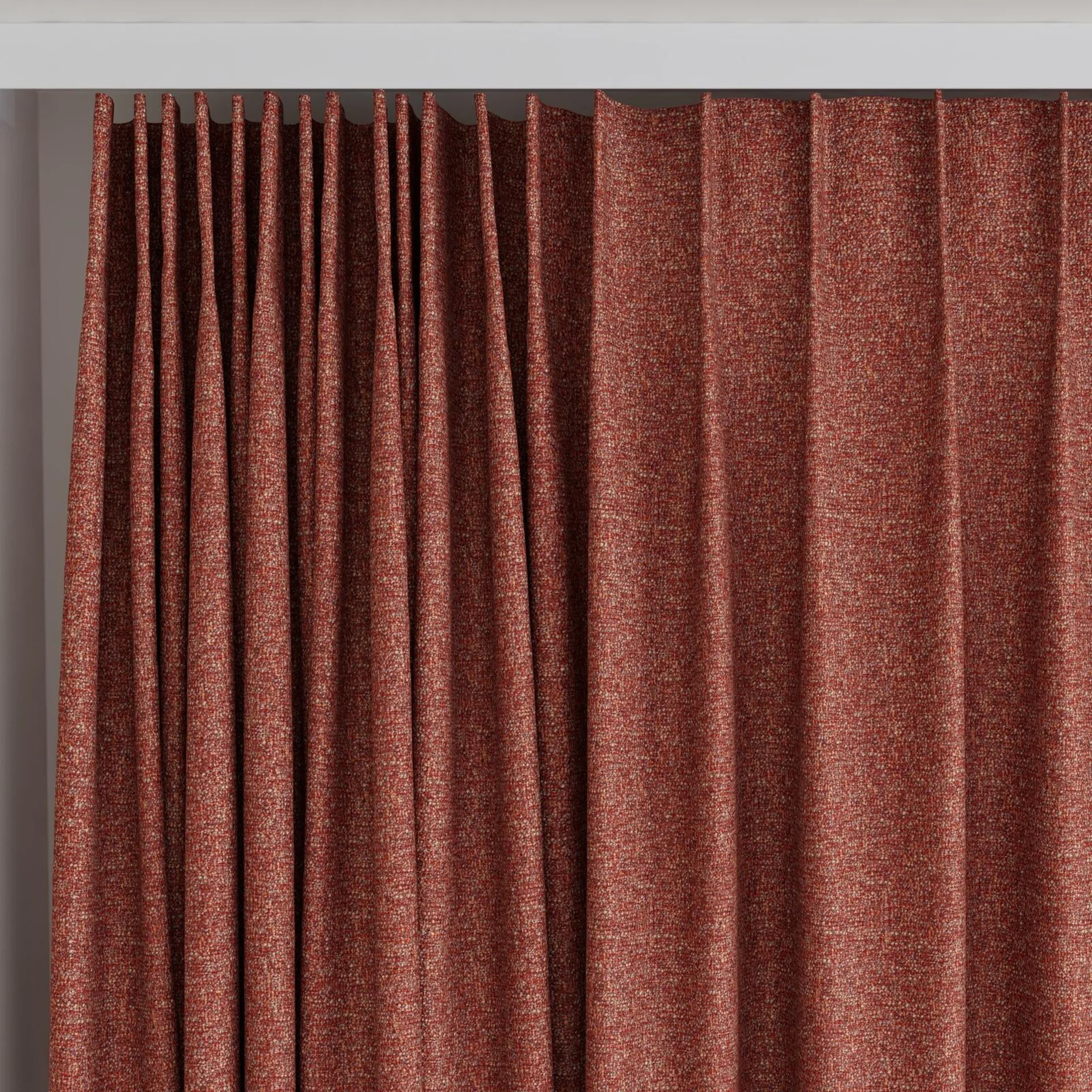 Top view of Bora Bora Spice, on curtain rail