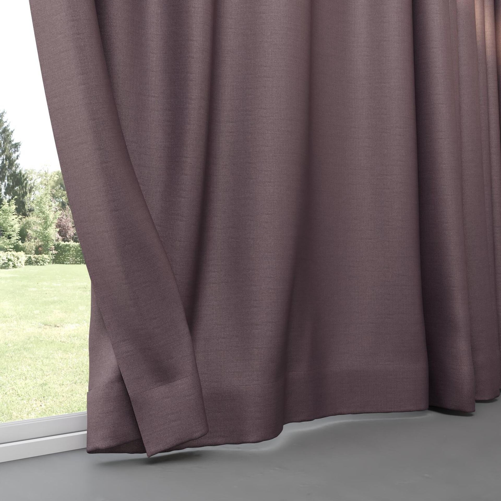 Bottom view of Linex Aubergine, pinch pleat