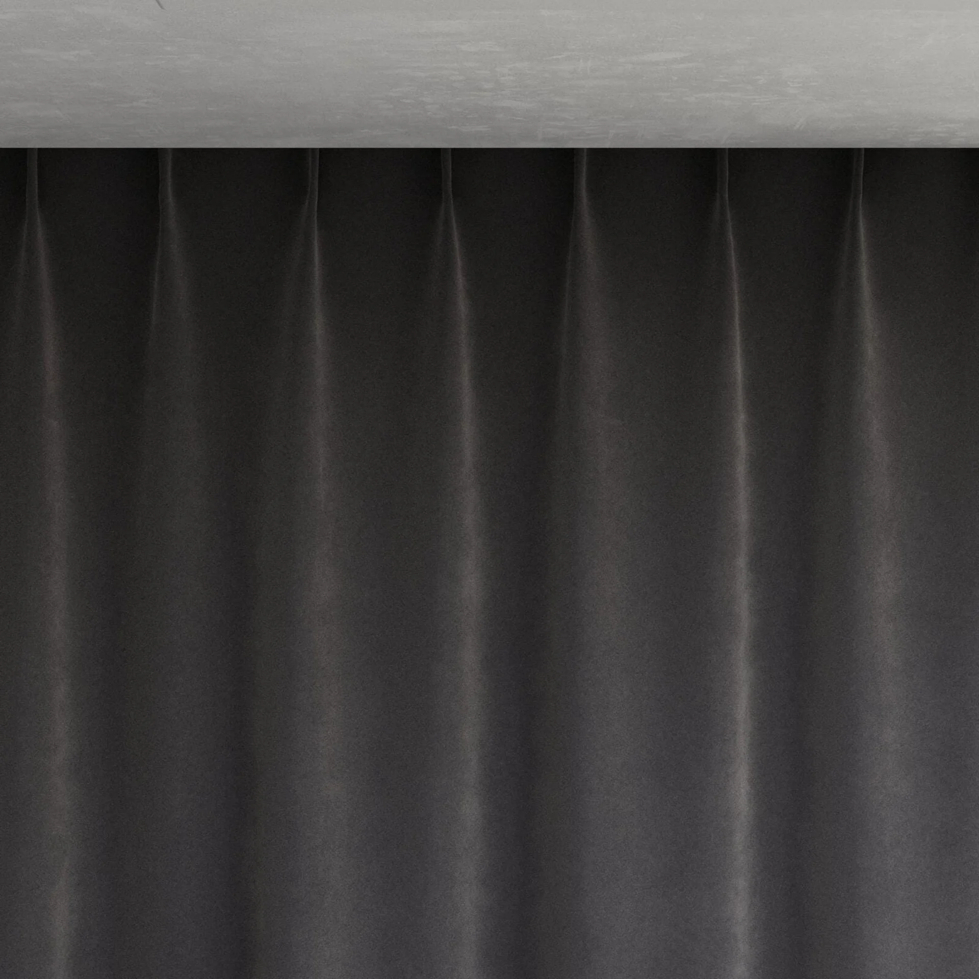 Top view of Lux Velvet Smoke 8703, pinch pleat