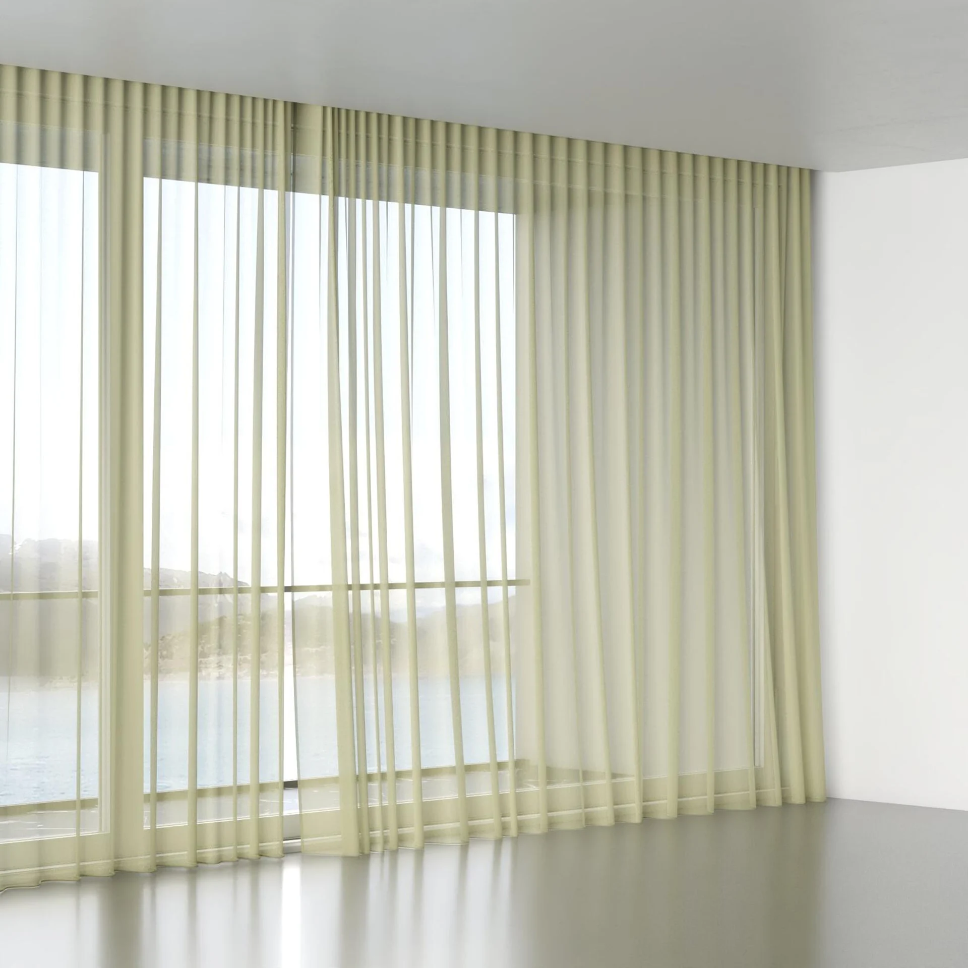 Full view of Zine Linden, wave pleat