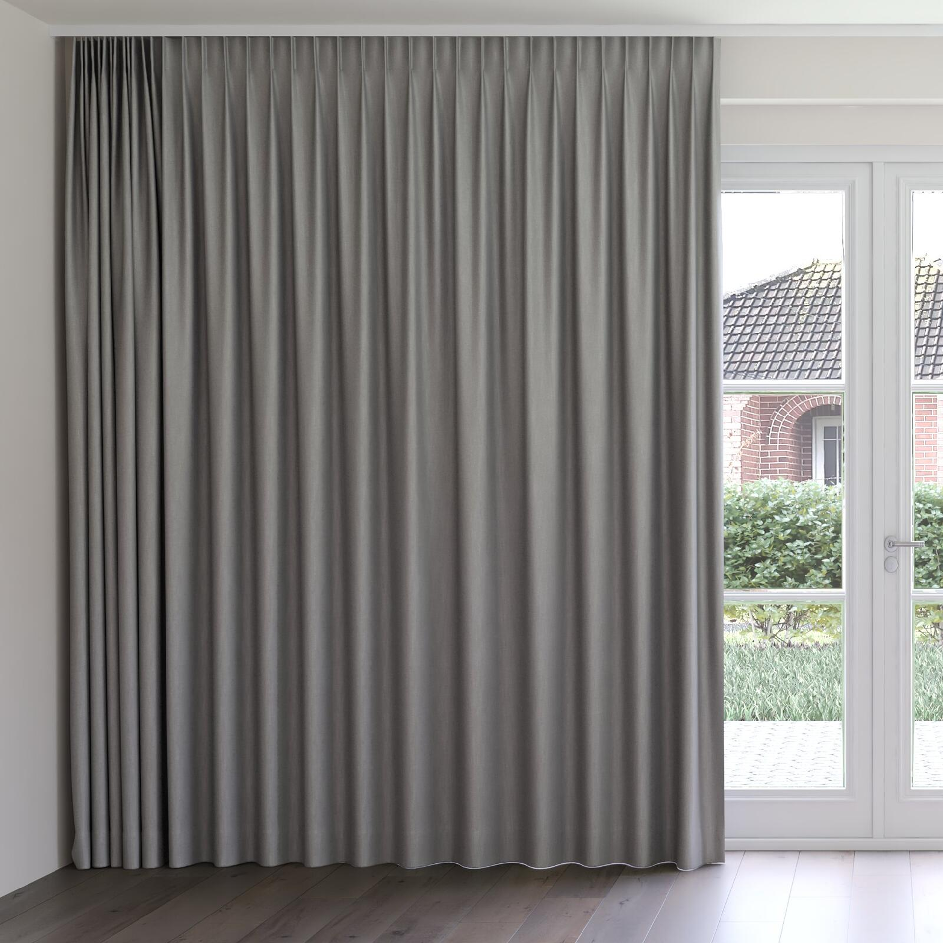 Front view of Bavaria Steel, on curtain rail