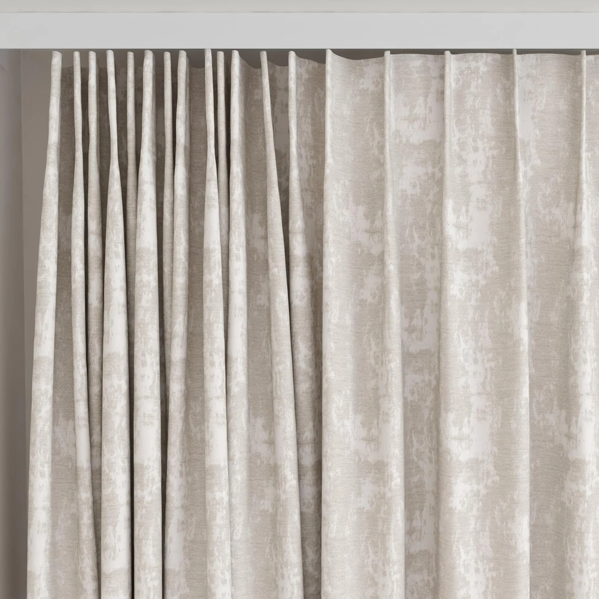 Top view of Innovation Dove, on curtain rail