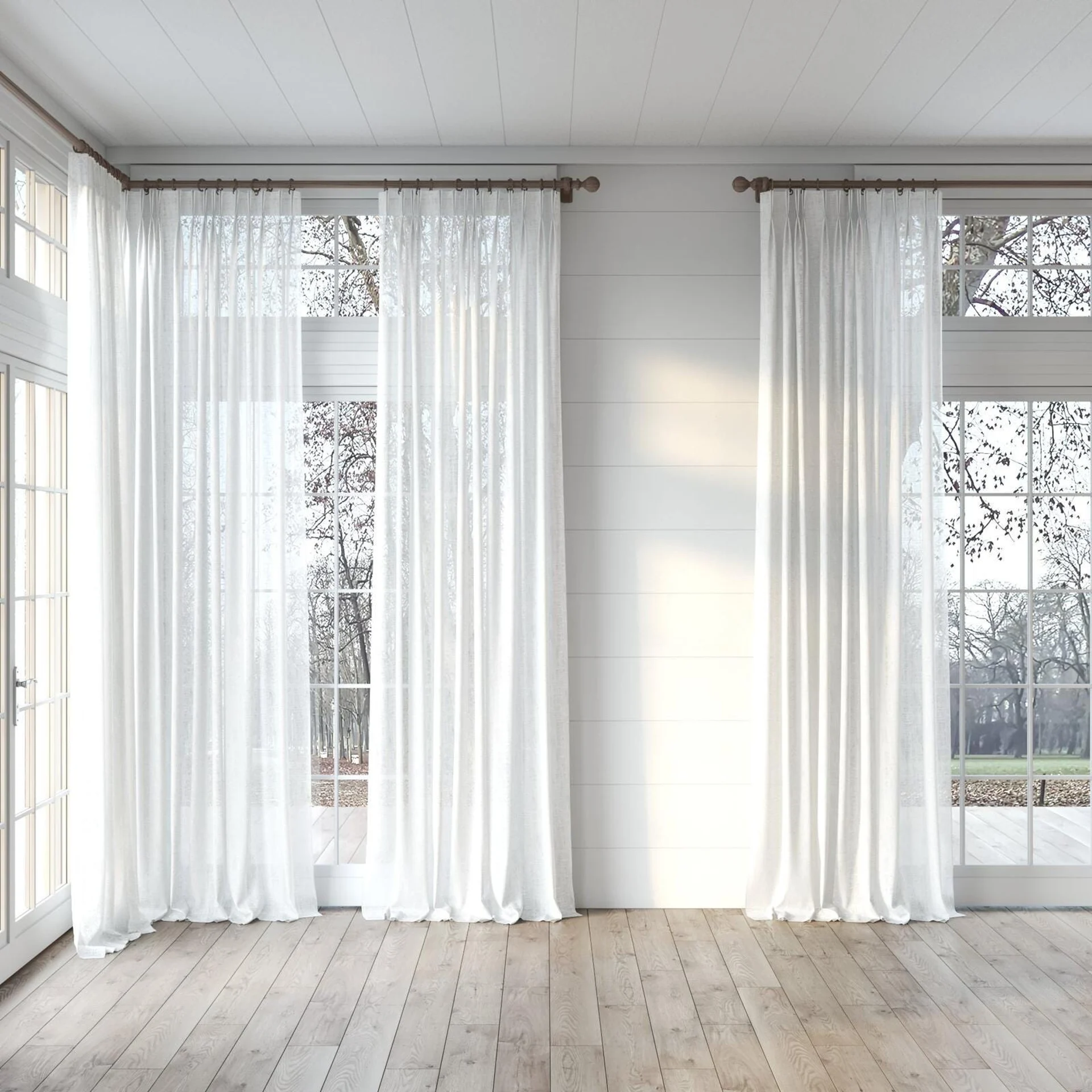 Full view of Adobe Salt, puddled, on curtain rod