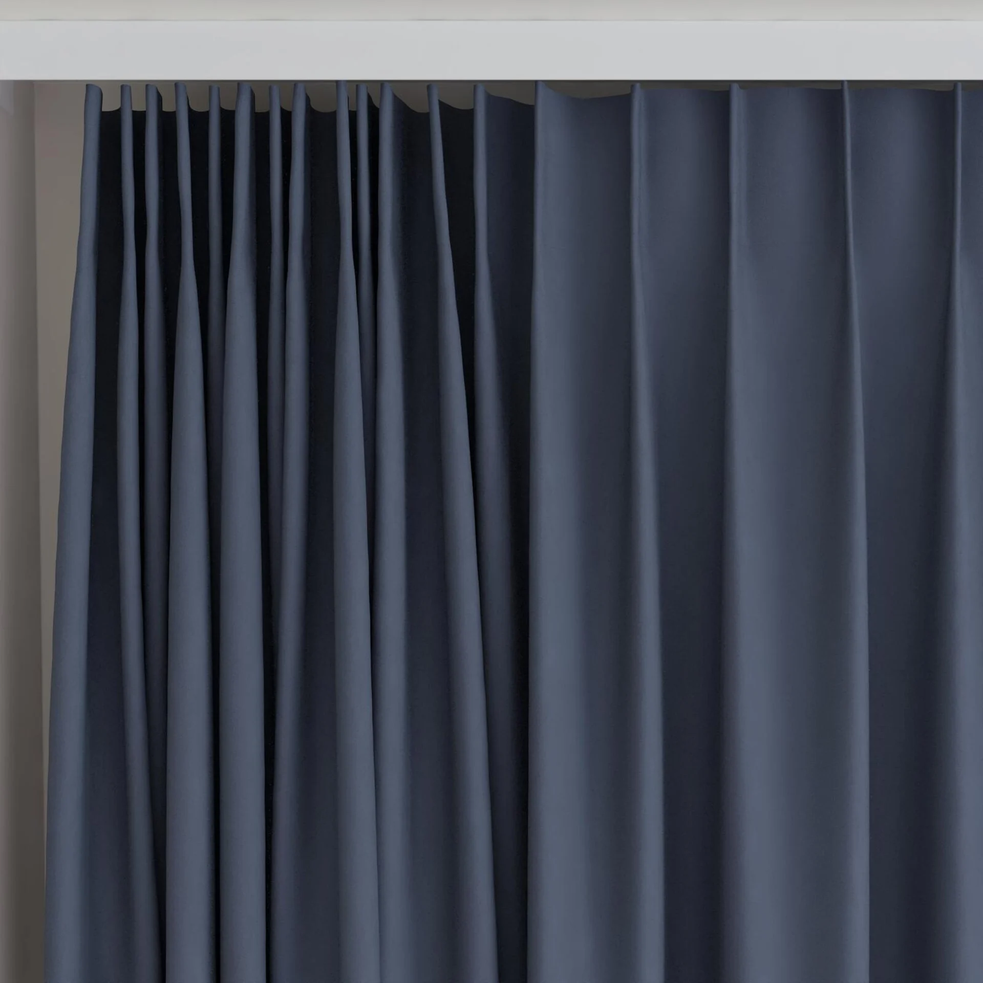 Top view of Quantum FR Navy, on curtain rail