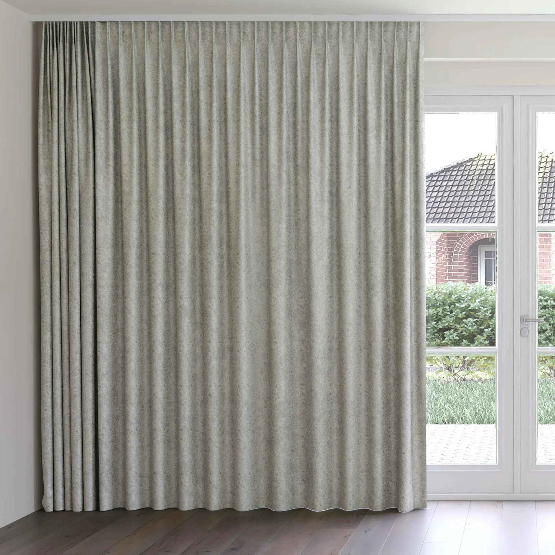 Front view of Opera Mouse, on curtain rail