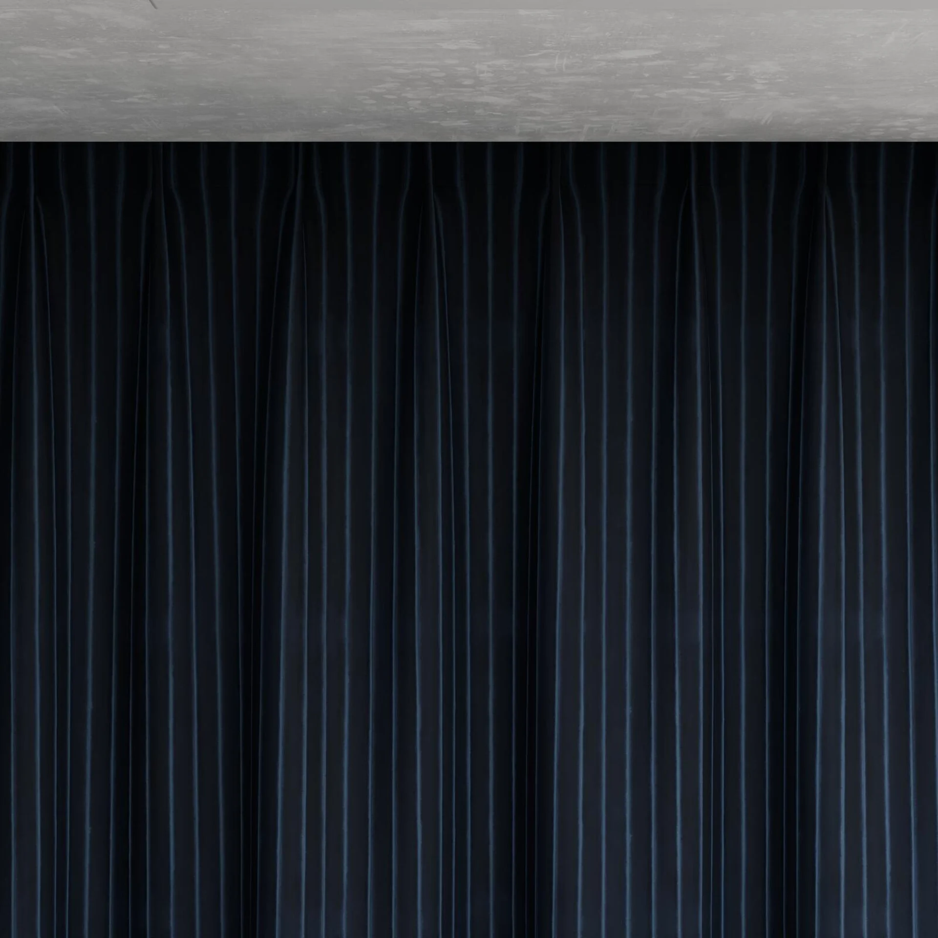 Top view of Cordial Night, pinch pleat