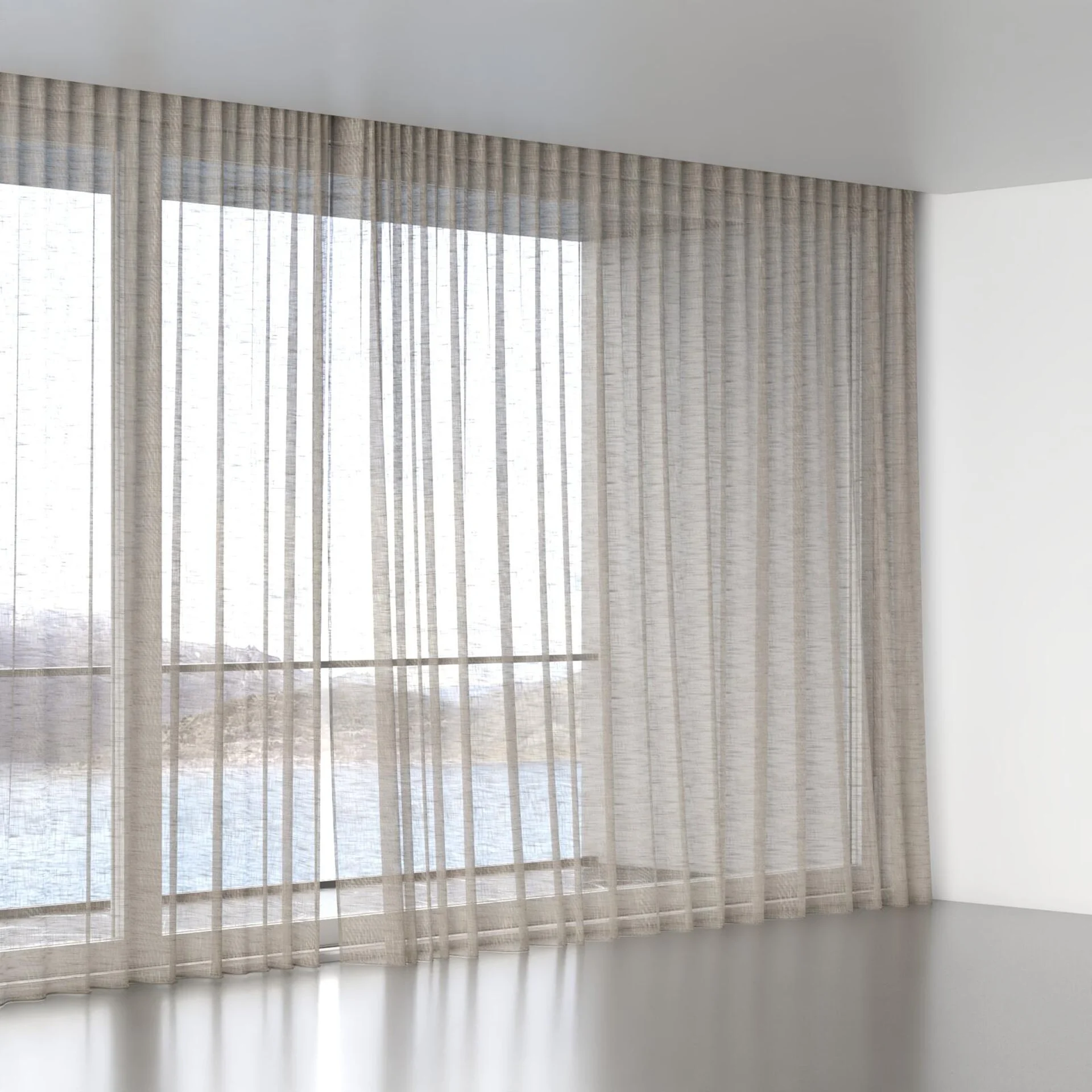 Full view of Jaipur Parma, wave pleat