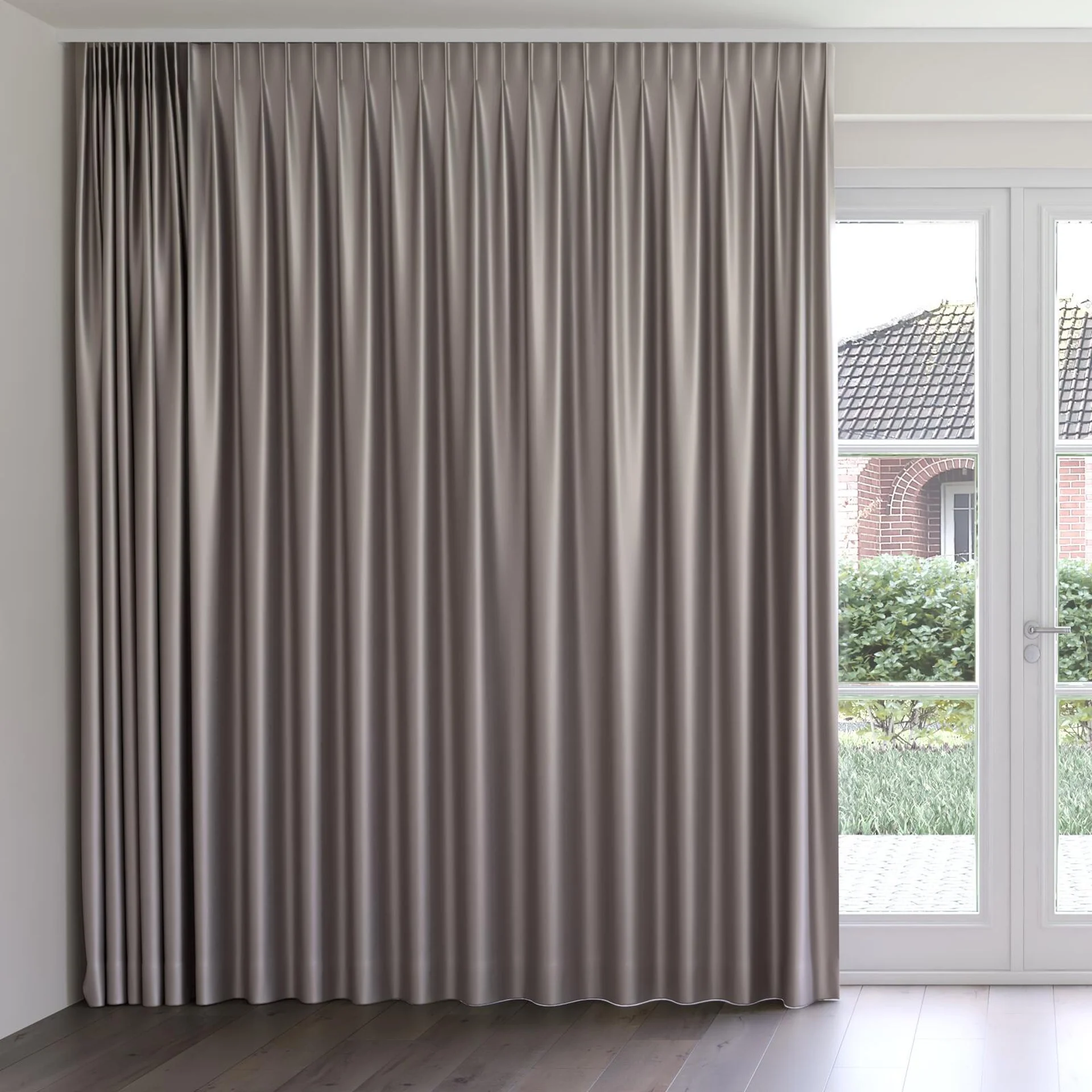 Front view of North Face Titanium, on curtain rail
