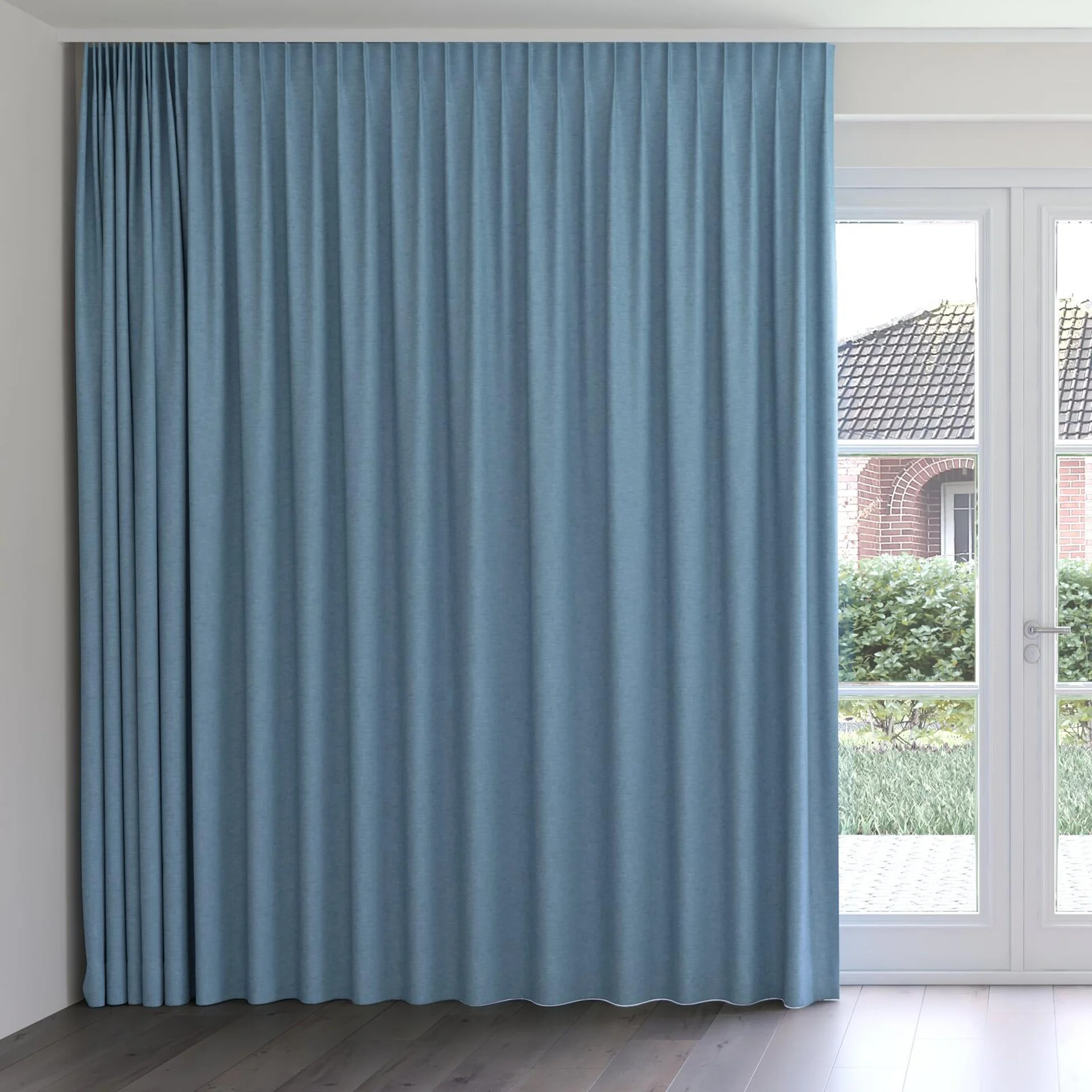Front view of Colourwash Eco Goblin, on curtain rail