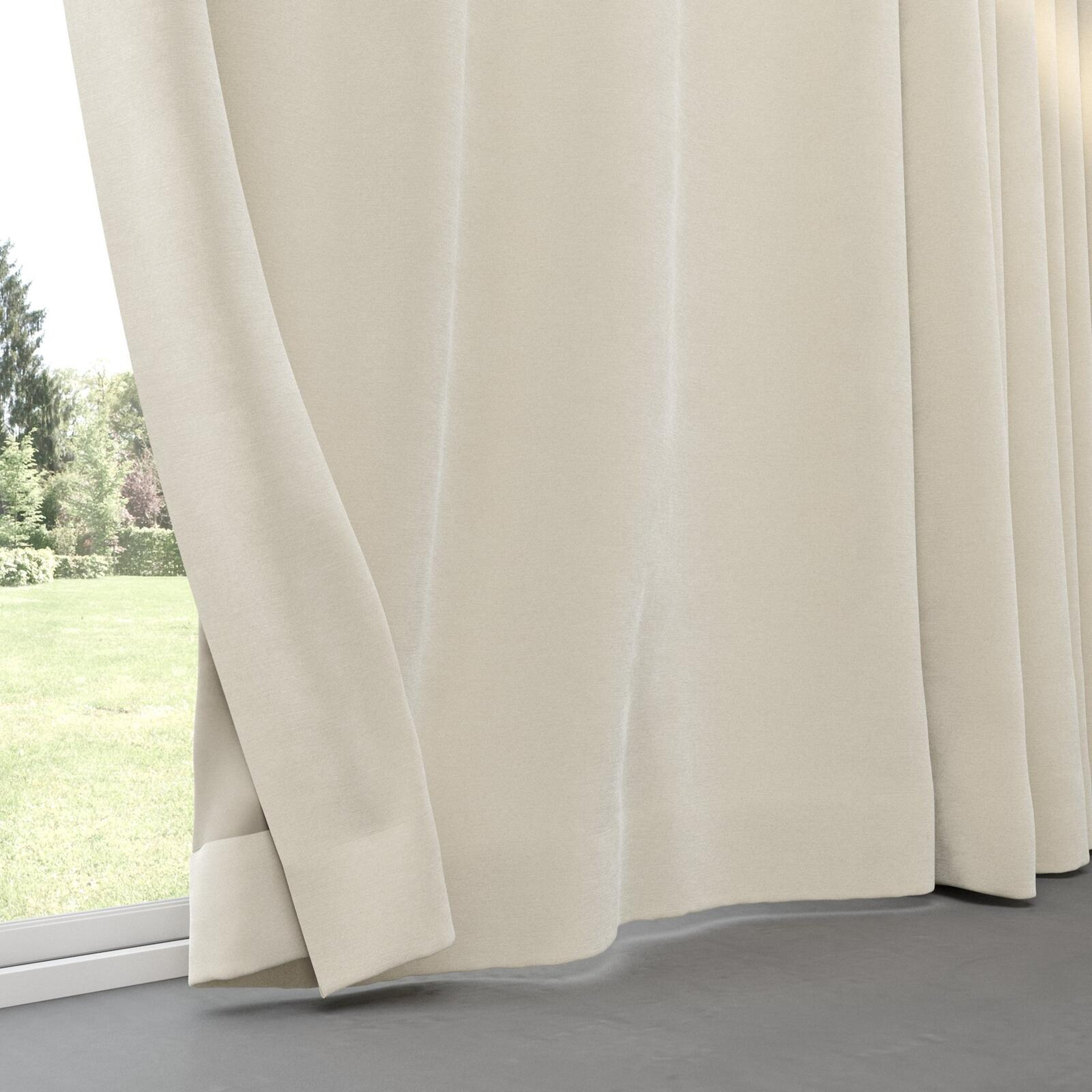 Bottom view of Moon Ivory, pinch pleat