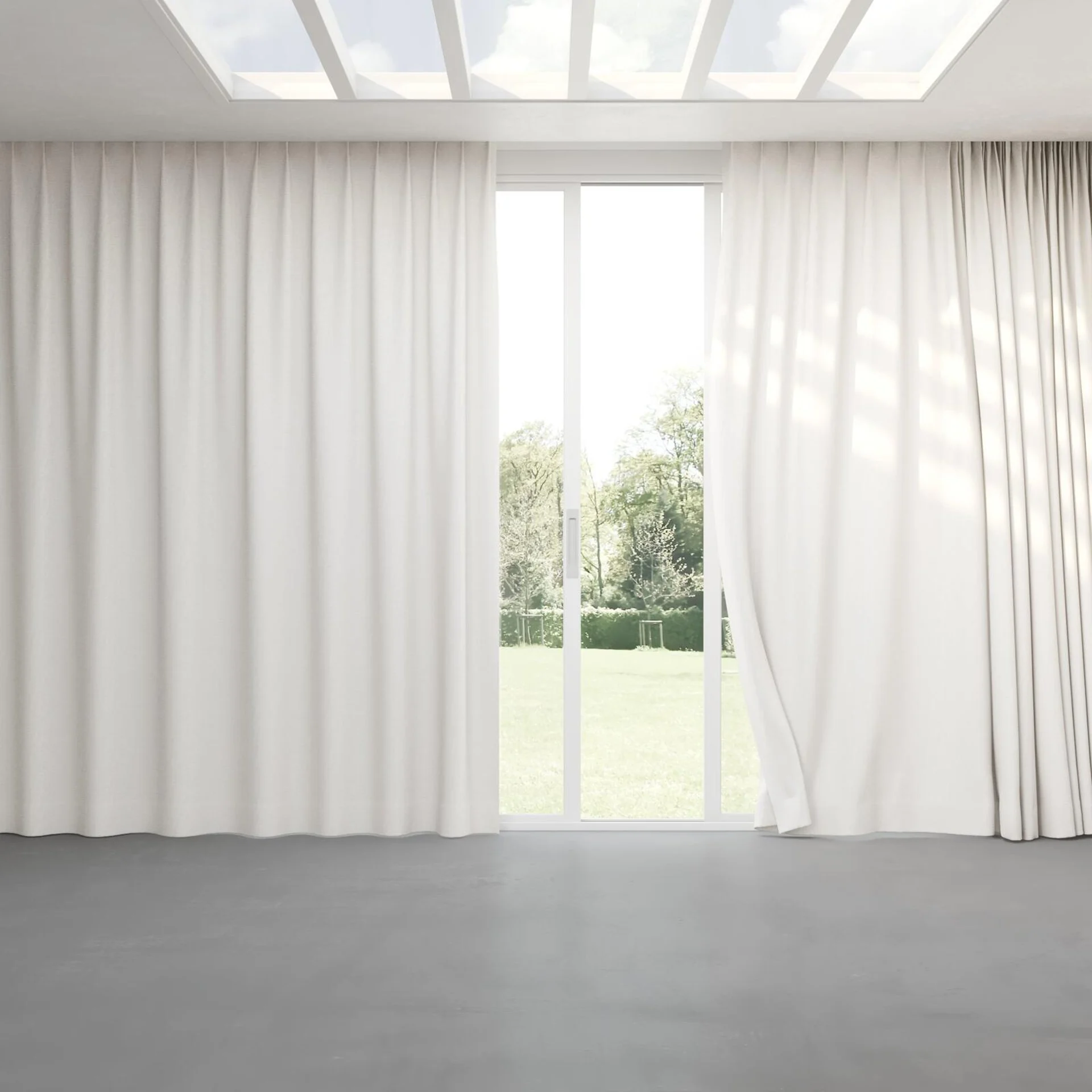 Full view of Yugen Birch, pinch pleat