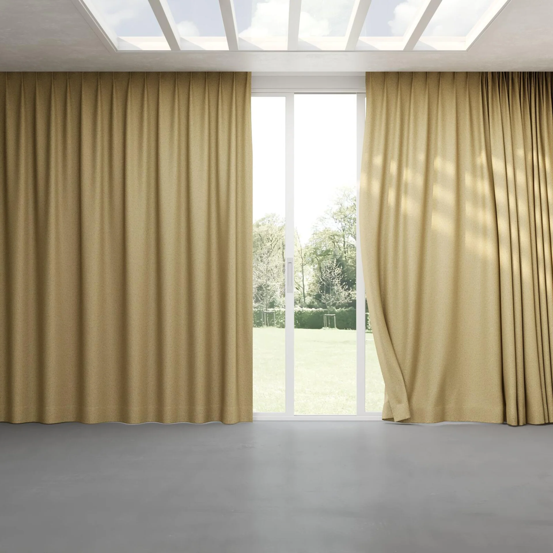 Full view of Bora Bora Raffia, pinch pleat
