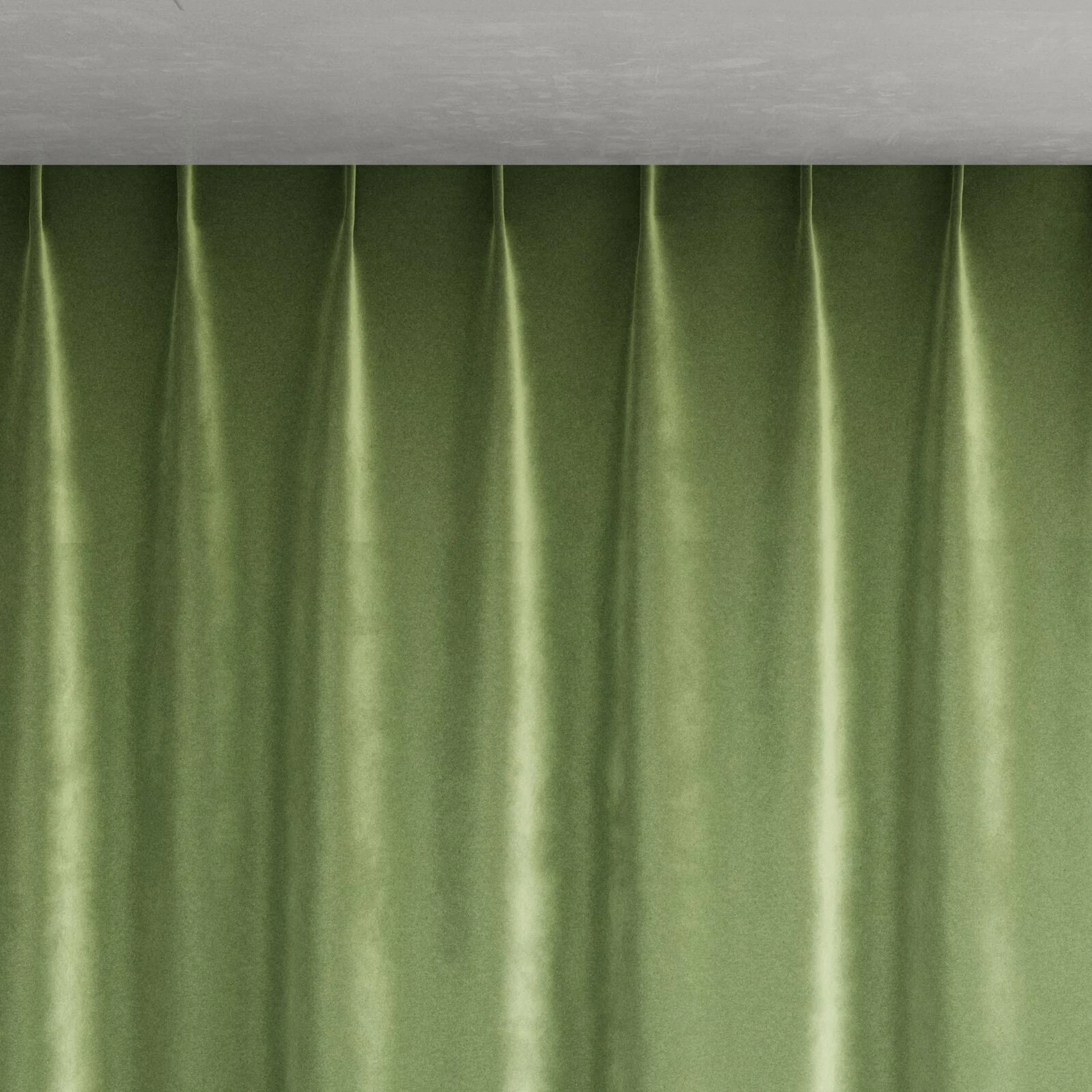 Top view of Velvelux Matcha, pinch pleat