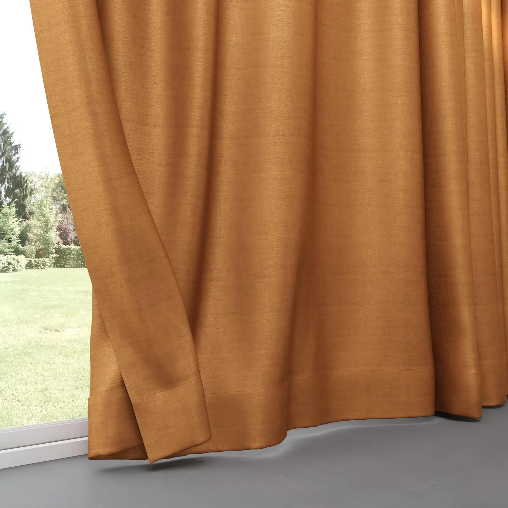 Bottom view of Zircon Terra, pinch pleat