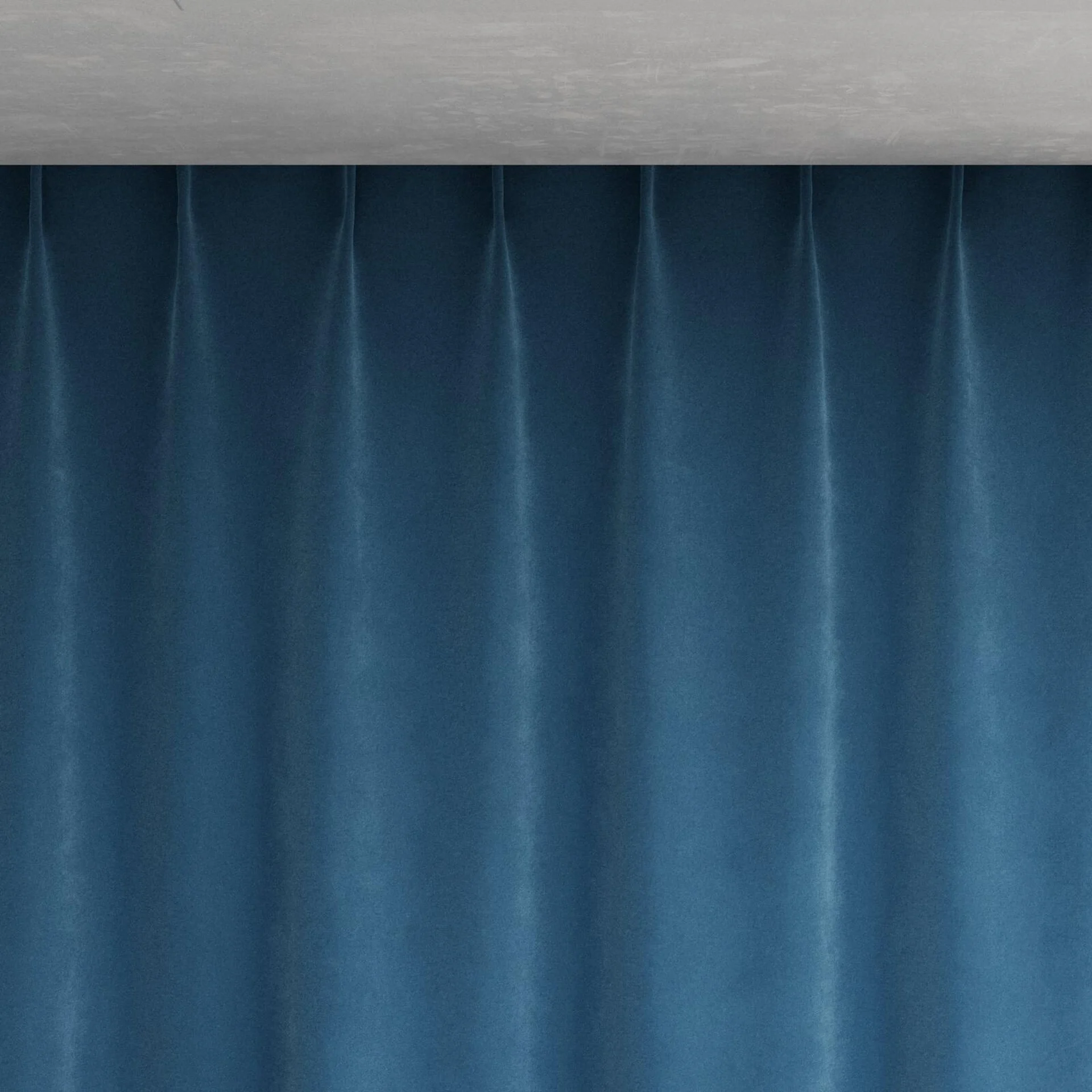 Top view of Lux Velvet Azure 8817, pinch pleat
