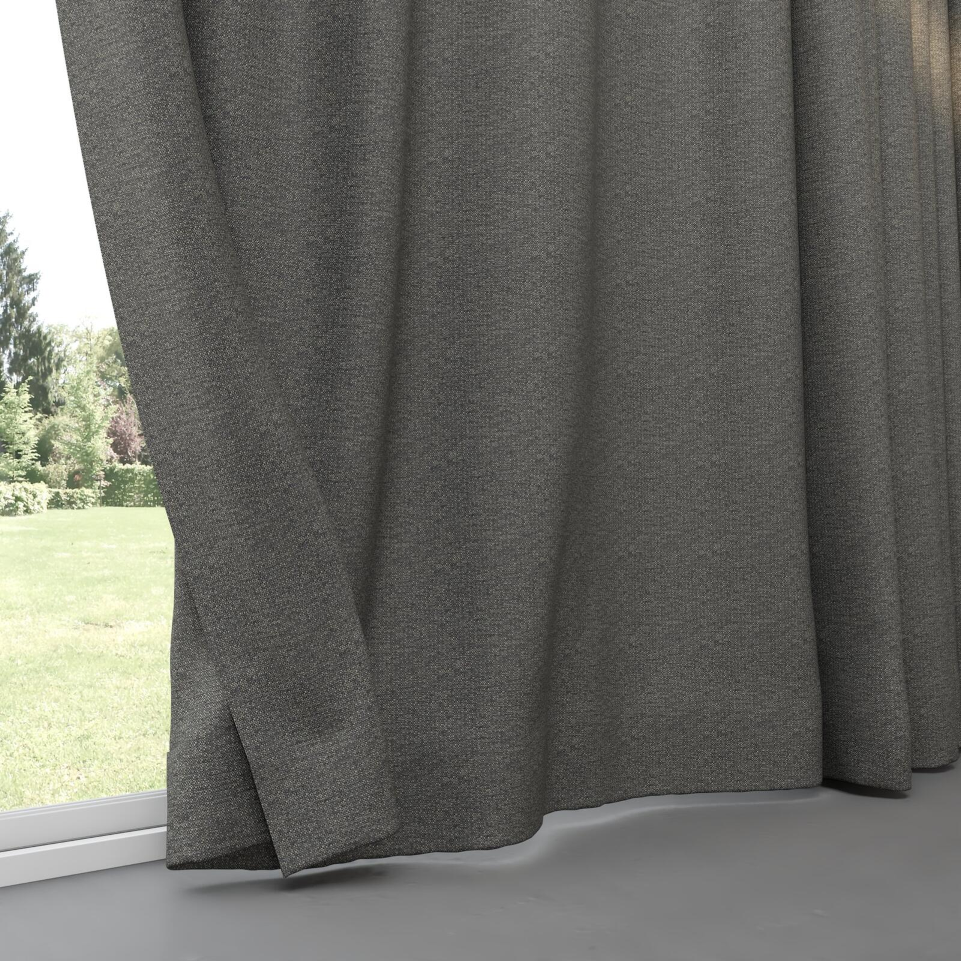 Bottom view of Bravo Charcoal, pinch pleat