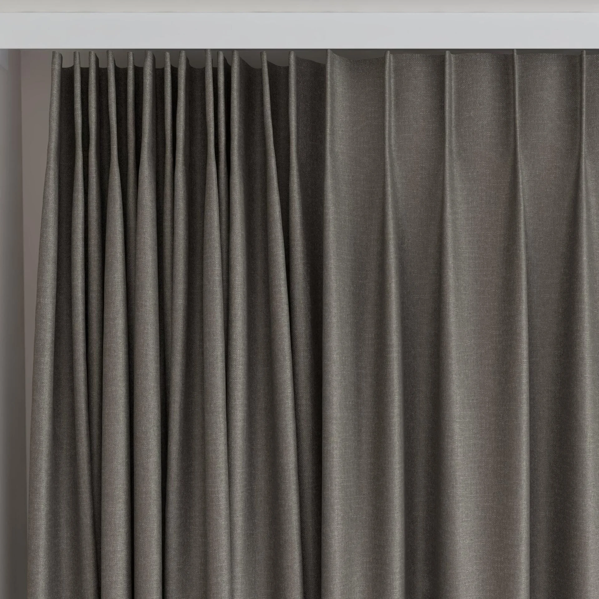 Top view of Banksia Riverstone, on curtain rail
