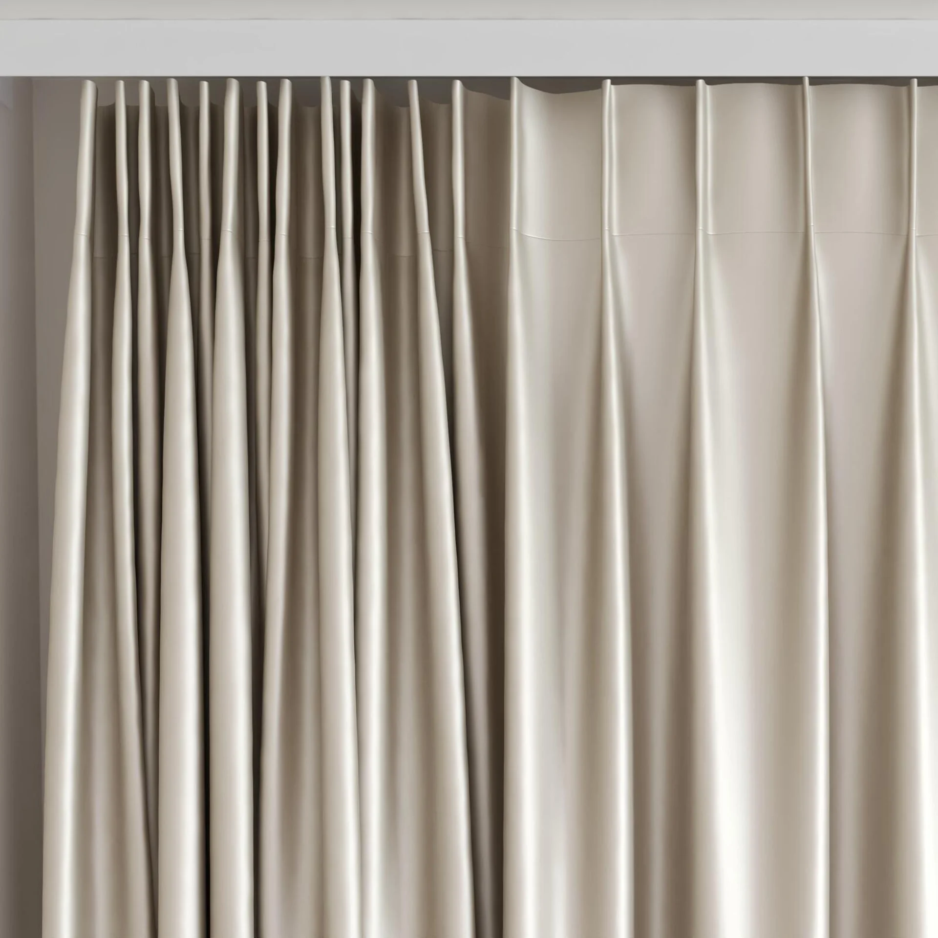 Top view of Moonbeam Topiaca, on curtain rail