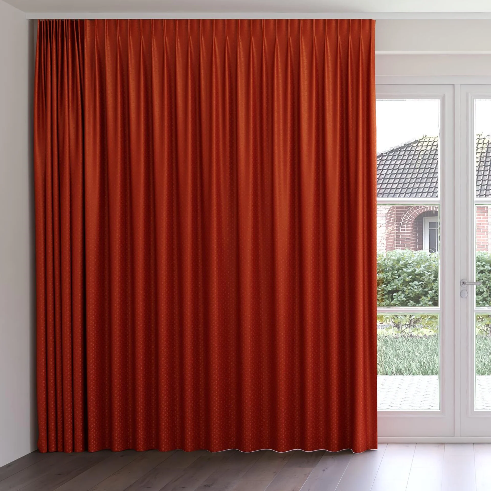 Front view of Requiem Terra, on curtain rail